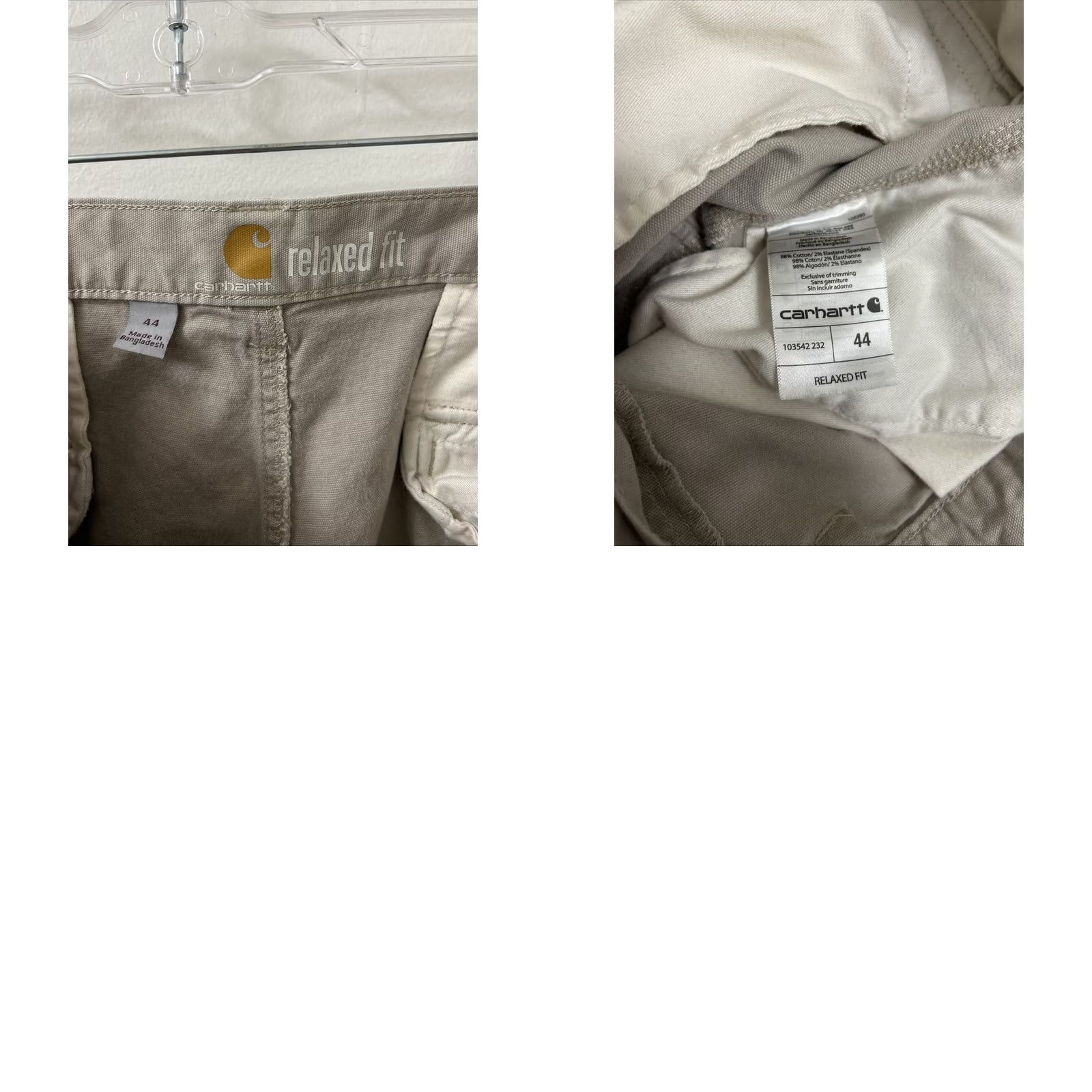 Carhartt VINTAGE Carhartt Cargo Shorts Mens 44 Beige Relaxed Fit 11” Canvas Cotton Blend Pocket Logo Belt Loops Casual Workwear Mens Size US 44 / EU 60 - 9 Thumbnail