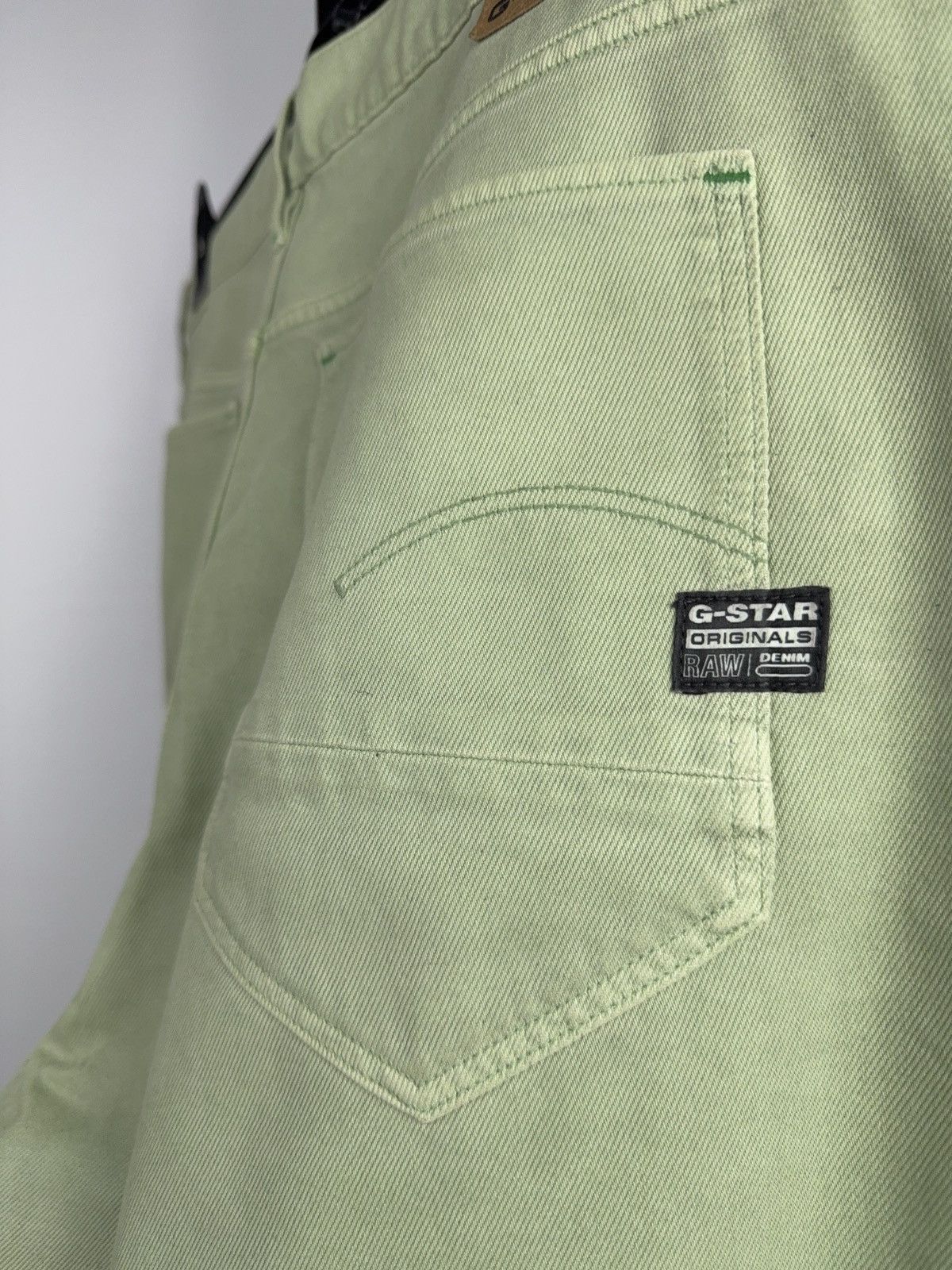 G-Star Retro 00s Avant Garde G-Star RAW 3D Tapered Mint Green Jeans Size US 36 / EU 52 - 14 Thumbnail
