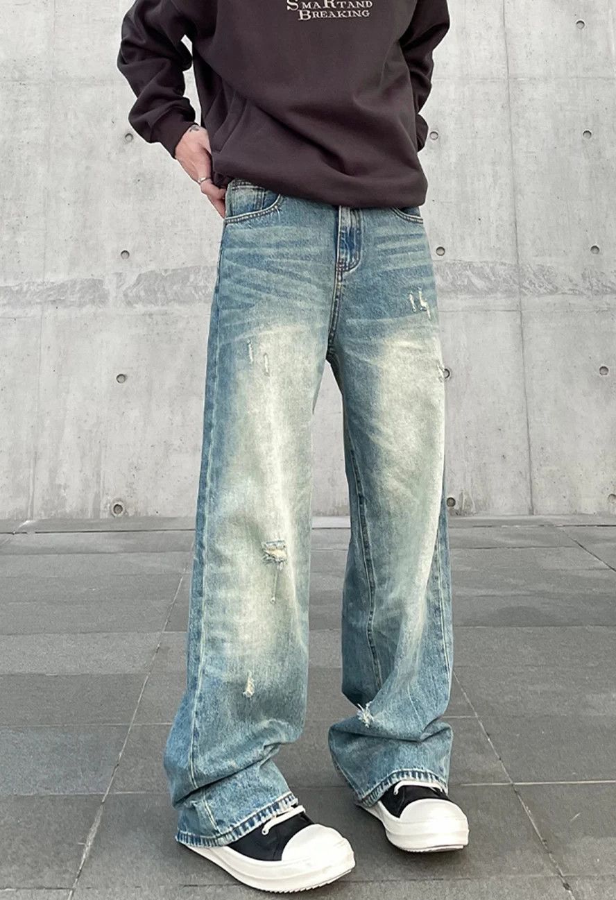 image of Baggy Vintage Jeans in Washed Blue, Men's (Size 33)