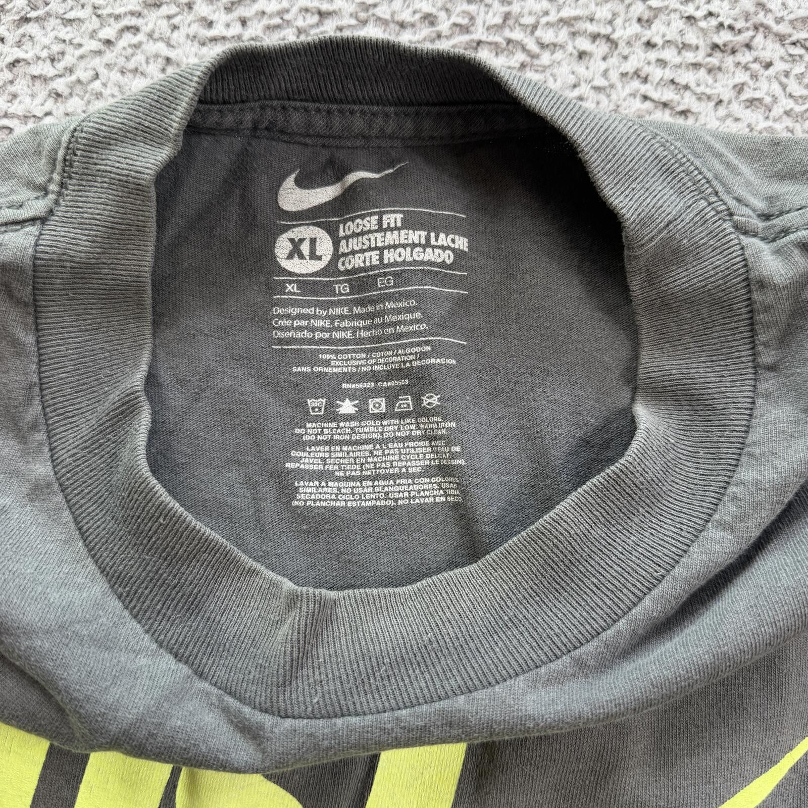 Nike Nike Just Do It T Shirt XL Gray Neon Swoosh Graphic Loose Size US XL / EU 56 / 4 - 4 Thumbnail