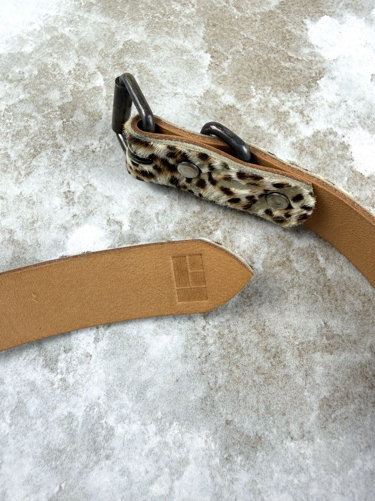 Undercover AW00 Undercover Leopard Cheetah Fur Studded Leather Belt Size ONE SIZE - 4 Thumbnail