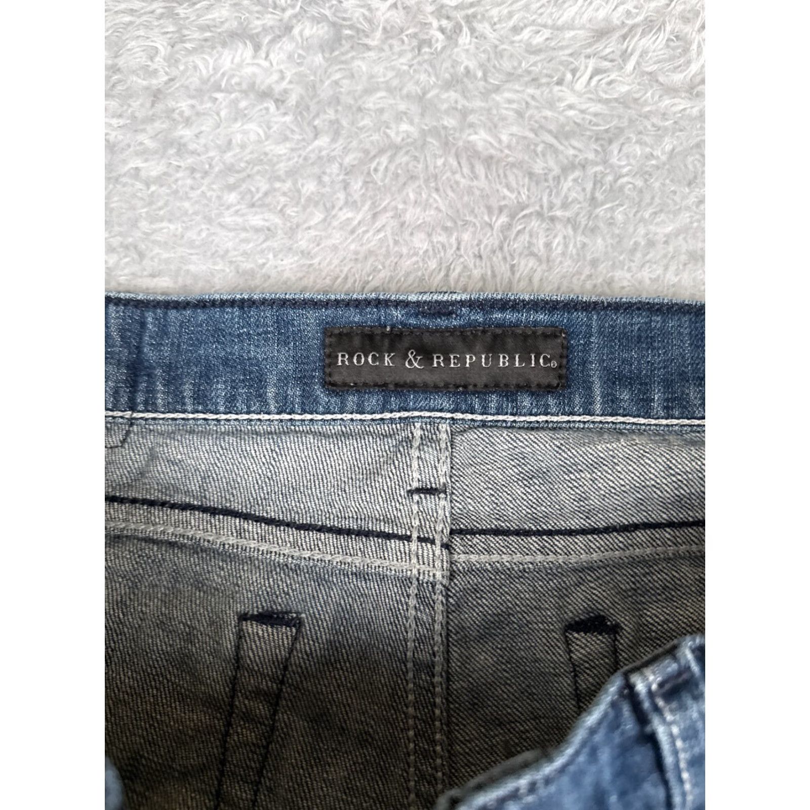 Vintage VINTAGE Rock & Republic Jeans Womens 28 Bootcut Flare Denim Regular Fit Blue 30x30 Size 28" / US 6 / IT 42 - 6 Thumbnail