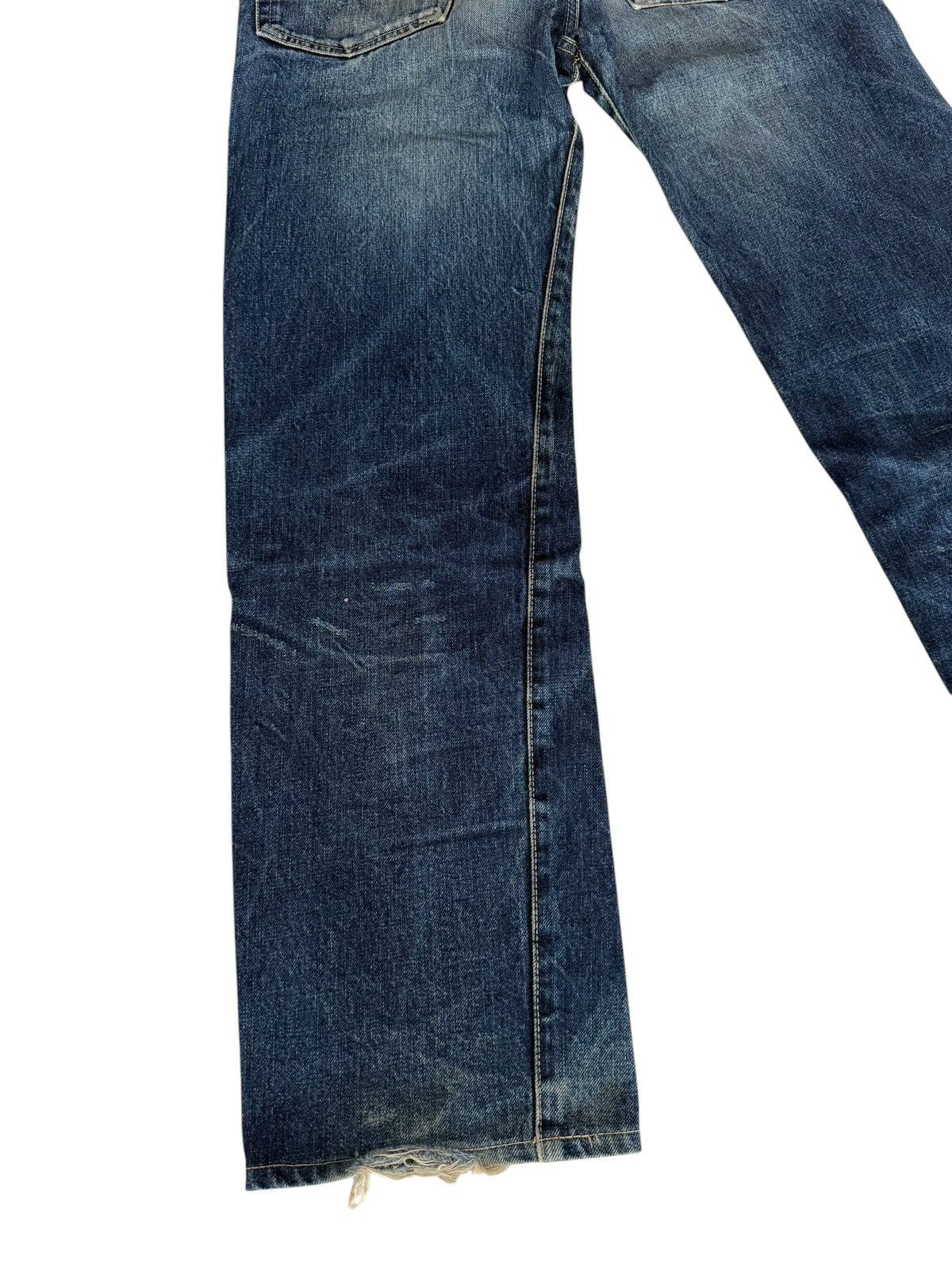 Japanese Brand DENIM PORKY’S JAPAN REDLINE SELVEDGE DISTRESSED JEANS Size US 27 - 18 Thumbnail