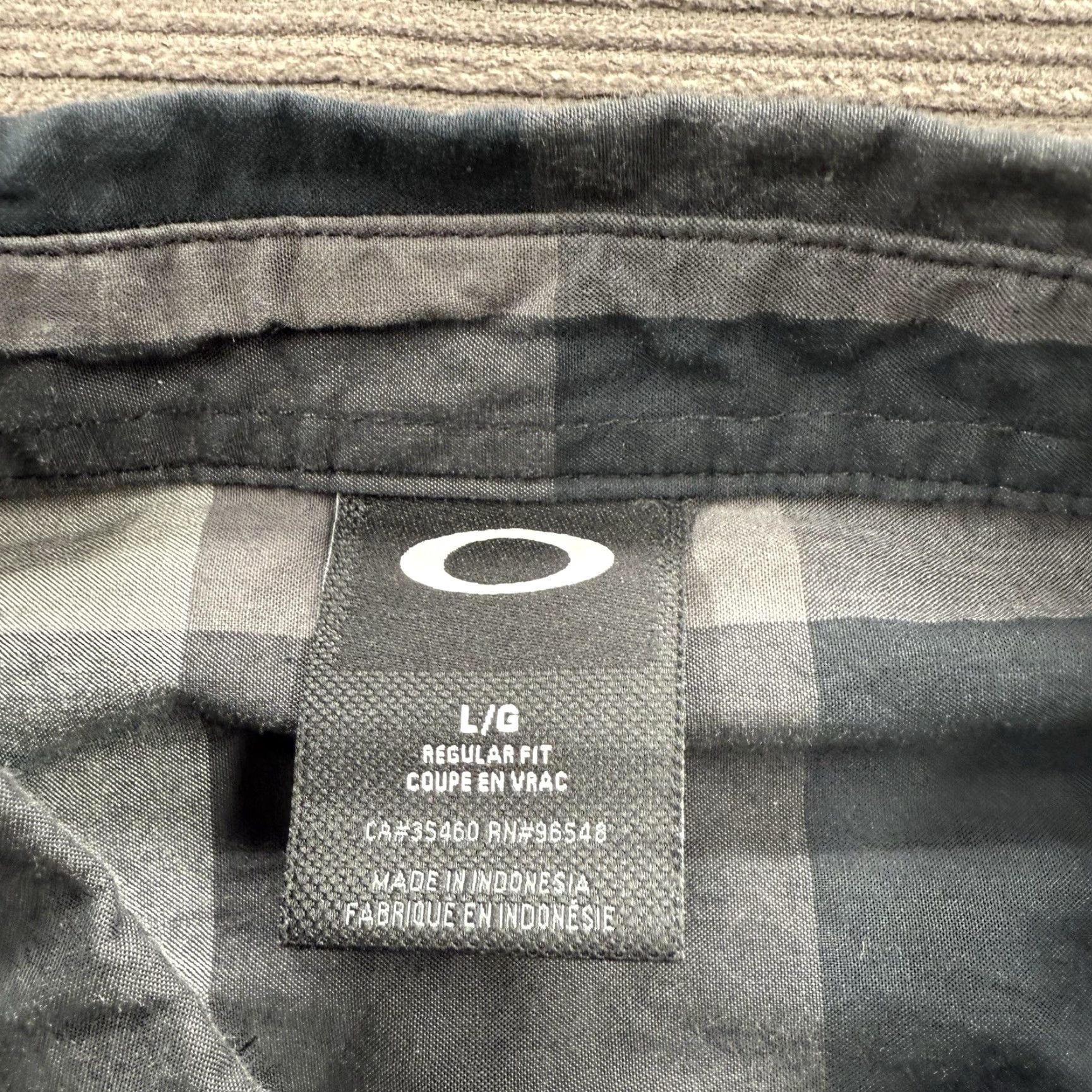 Oakley Oakley Shirt Men L Gray Plaid Cotton Regular Fit Short Sleeve Button Up Size US L / EU 52-54 / 3 - 3 Thumbnail