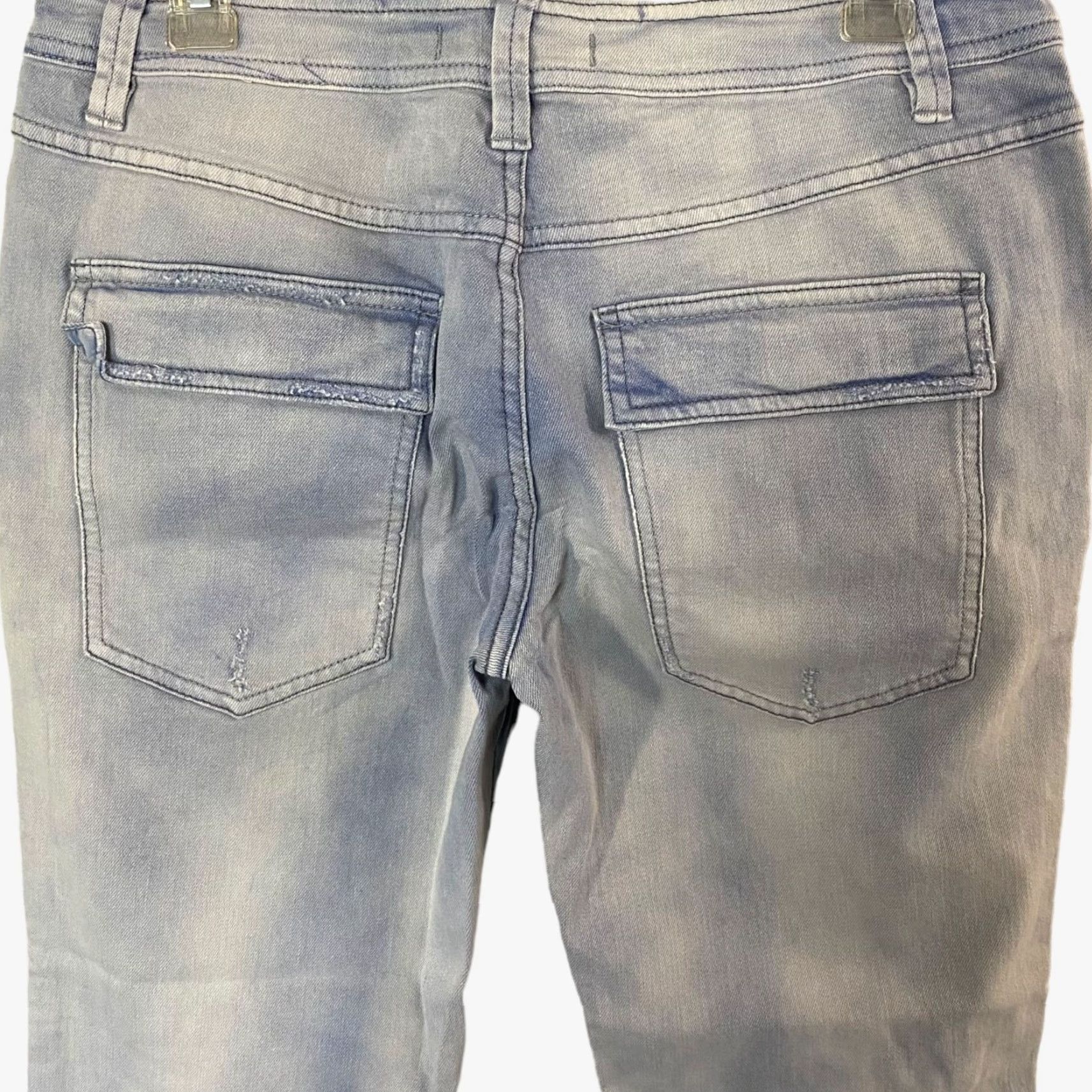 Free People Free People Jeans Womens Size 6 Blue Acid Wash Denim Distressed Straight Leg Jeans Women 6 Blue Acid Wash Distressed Pockets 5-Pocket Styling Size 28" / US 6 / IT 42 - 6 Thumbnail