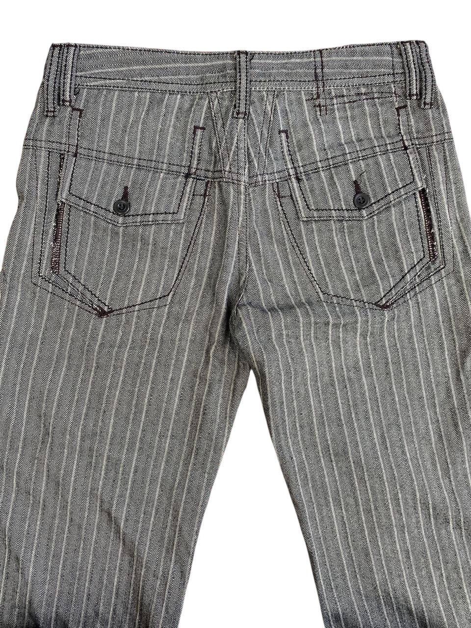 Marithe + Francois Girbaud 2000's Marithe+Francois Girbaud Stripped Grey Relaxed Pants Size US 30 / EU 46 - 9 Thumbnail