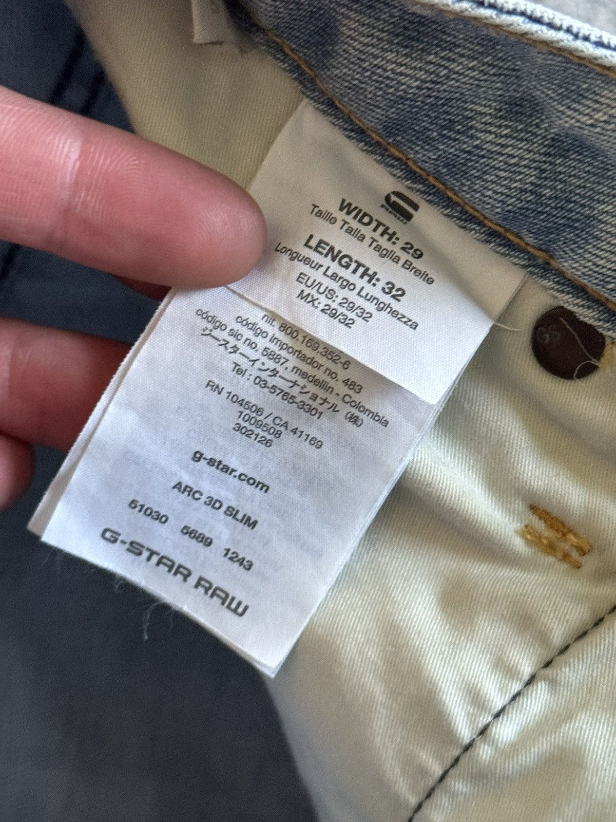 G-Star G star raw 29/32 ARC 3D SLIM denim pants jeans trousers Y2K Size US 29 - 5 Thumbnail