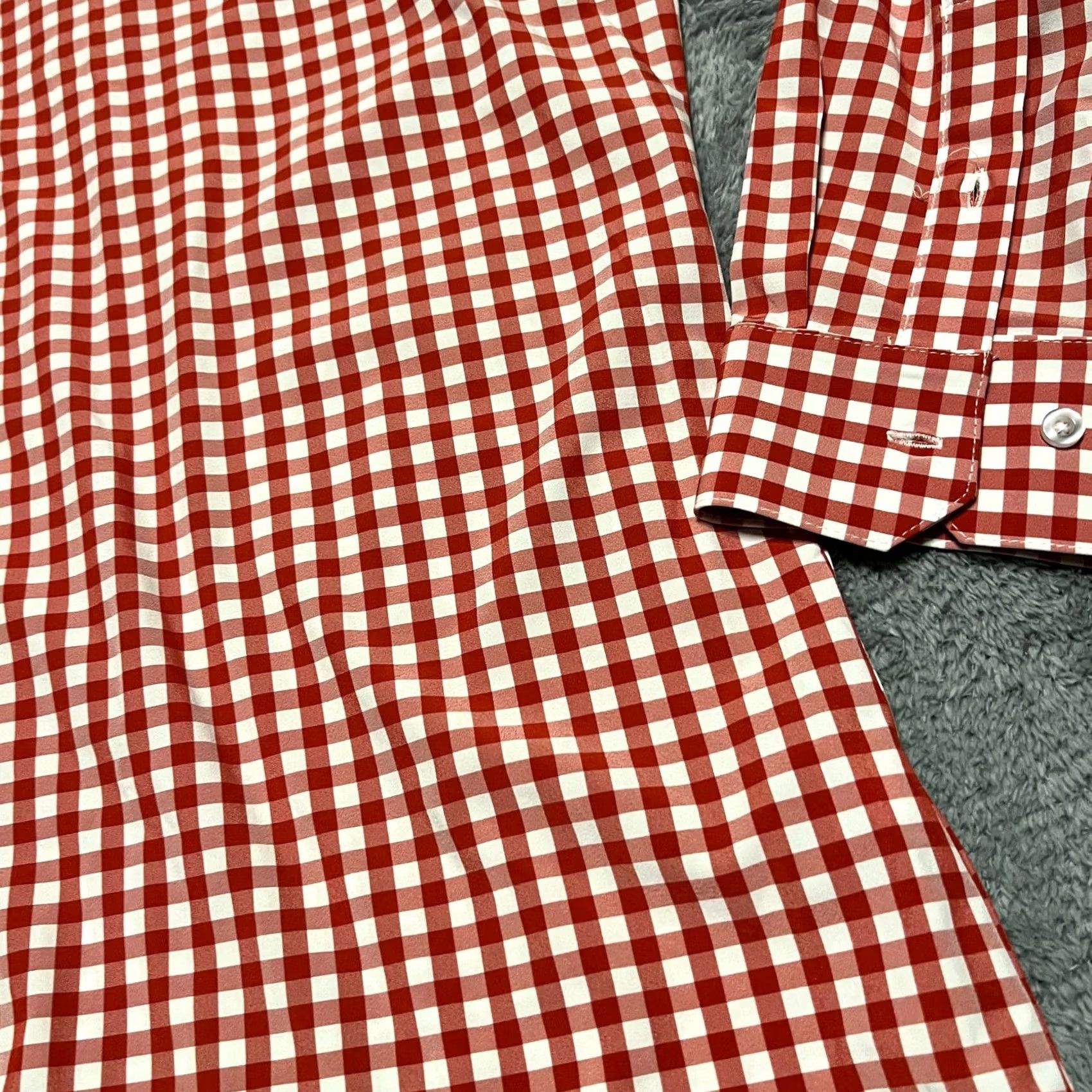 Mizzen+Main Mizzen+Main Shirt Mens XXL Red Plaid Check Button Up Performance Stretch USA Mens Size US XXL / EU 58 / 5 - 2 Thumbnail