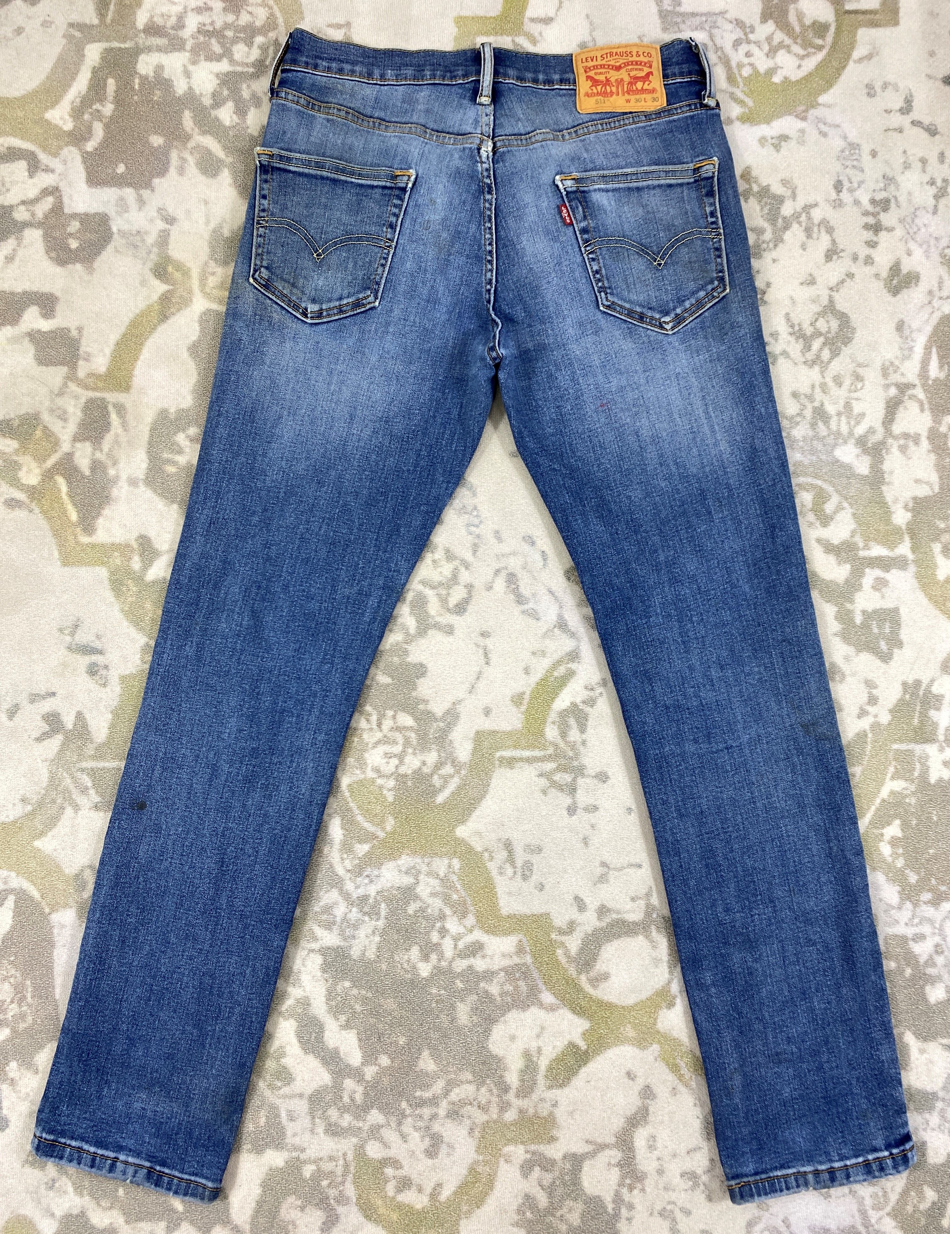 Levi's Distressed Blue Levi's 511 Jeans 30x29.5 Denim -SJ115 Size US 30 / EU 46 - 2 Thumbnail
