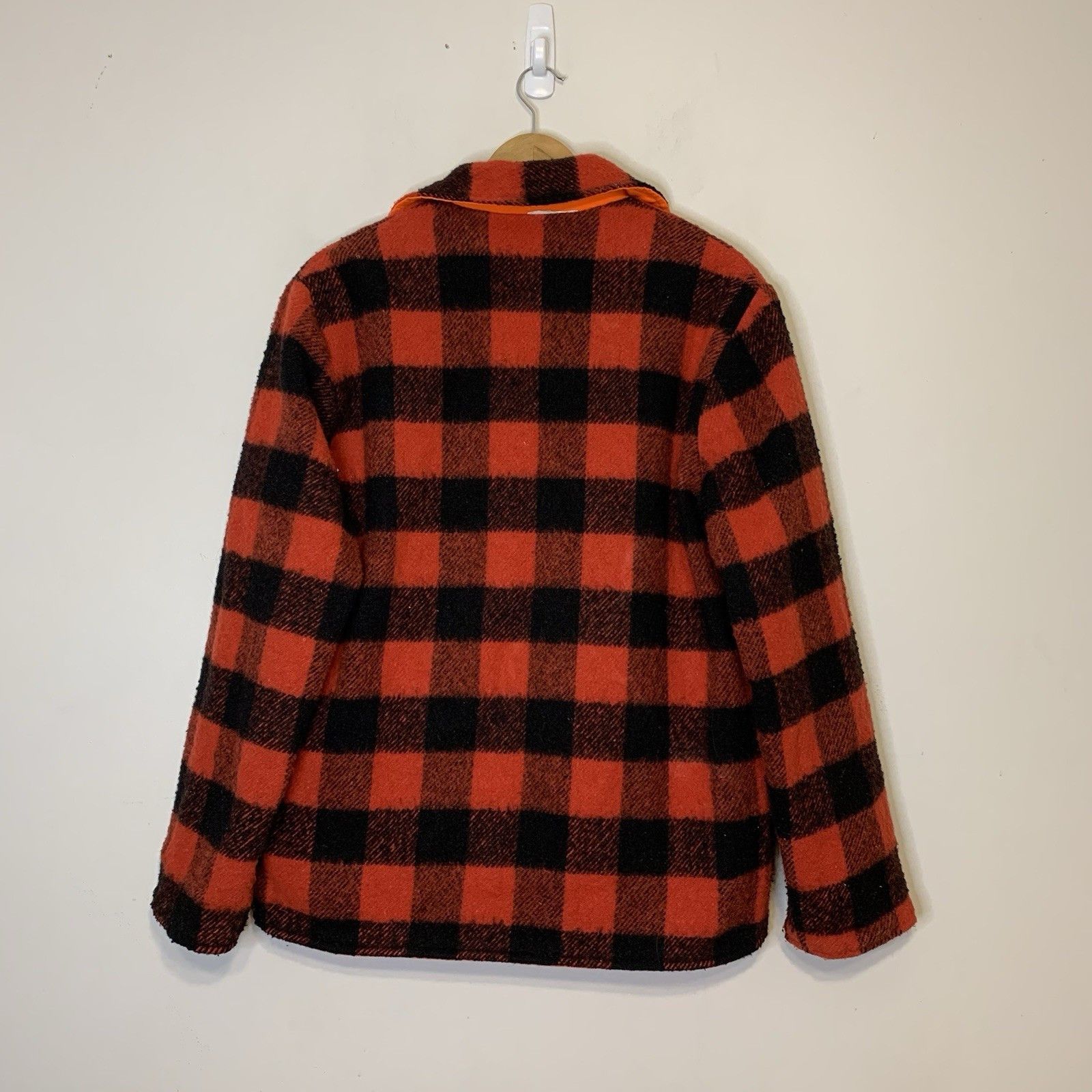 Vintage Vintage 80s Wool Plaid Reversible Jacket Red Orange Size XL Size US XL / EU 56 / 4 - 3 Thumbnail