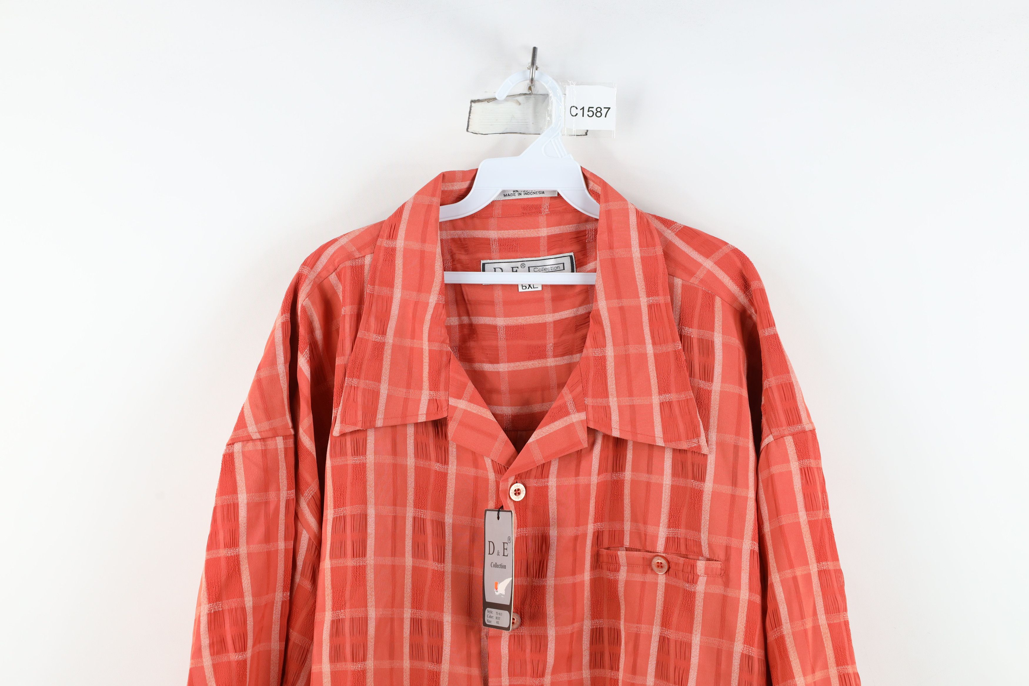 Vintage Deadstock Vintage 90s Y2K Streetwear Collar Button Shirt Size US XXL / EU 58 / 5 - 2 Thumbnail