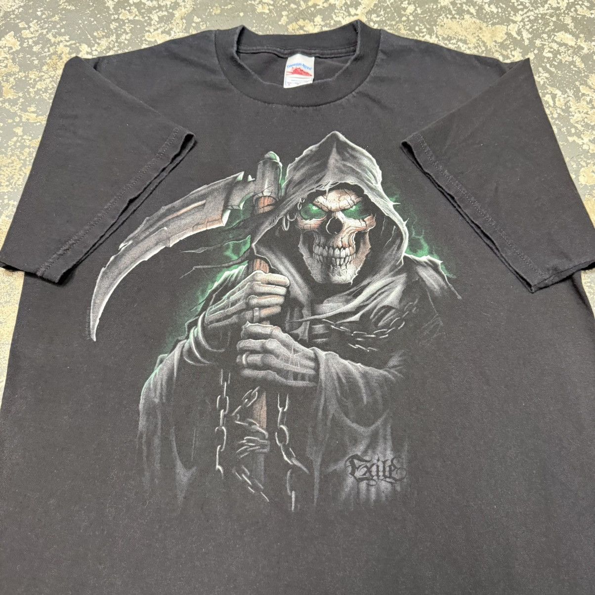 Affliction Vintage Grim Reaper Exile Black and Green Y2K Grunt Grunge Size US L / EU 52-54 / 3 - 3 Thumbnail