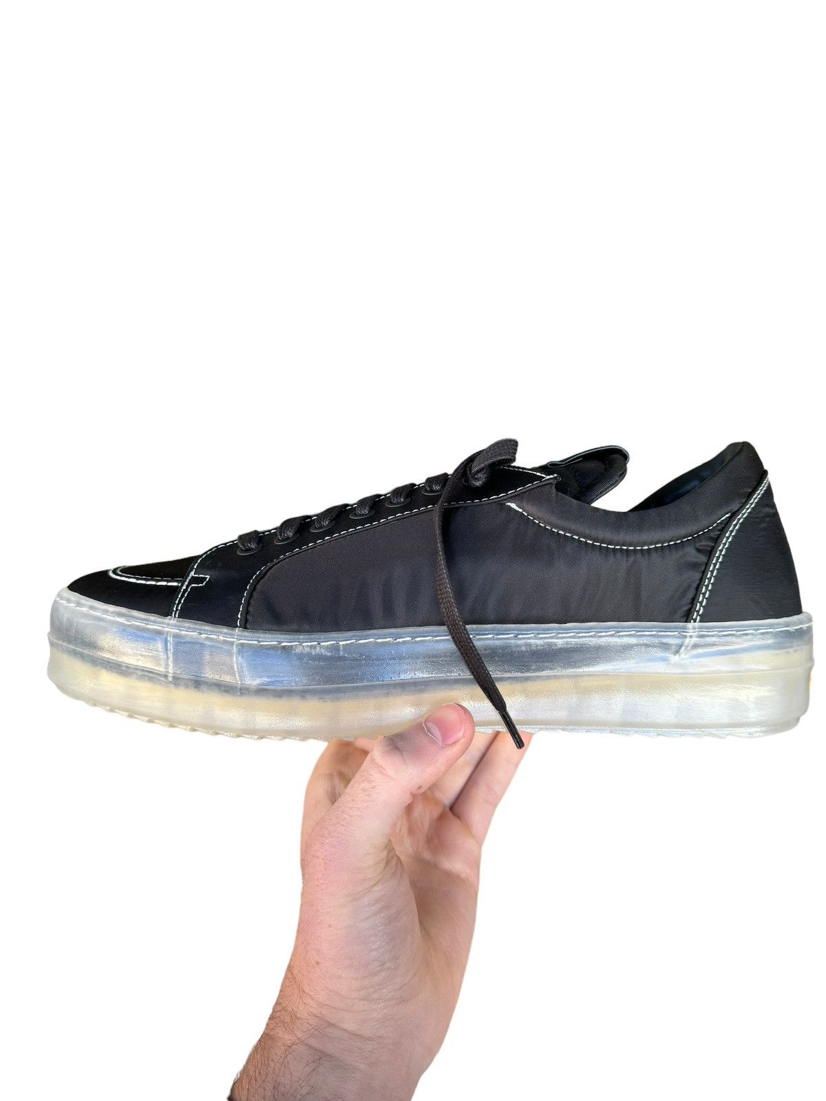 Rhude V1 Black/Translucent Nylon Lo Sneaker Size US 11 / EU 44 - 2 Thumbnail