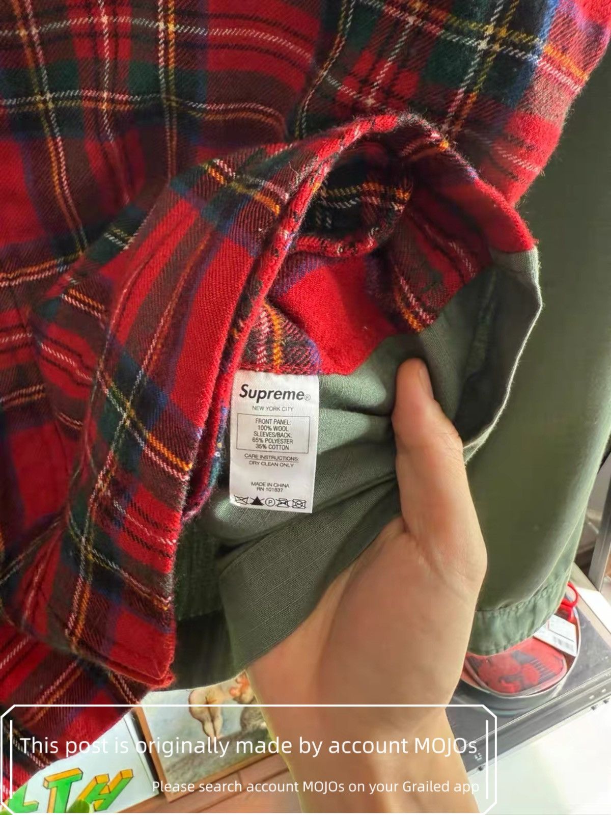 Comme des Garcons SHIRT × Supreme Supreme x Comme Des Garcons Shirt Mix Plaid Military Jacket Size US L / EU 52-54 / 3 - 5 Thumbnail