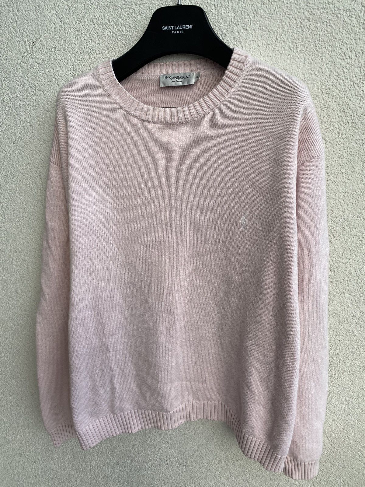 Yves Saint Laurent Pinky Cream YSL Sweater Knit Size US XXL / EU 58 / 5 - 12 Thumbnail