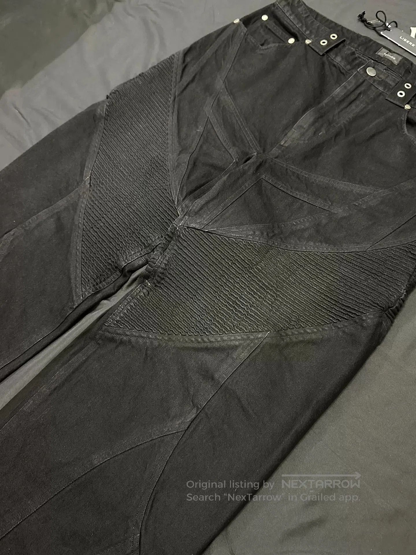 Libero Libere Black Motorcycle Jeans. Size US 34 / EU 50 - 4 Thumbnail