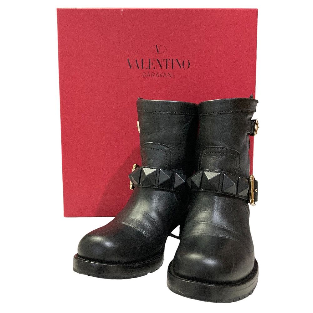 Valentino Valentino Valentino Garavani Rockstud Leather Boots Leather Shoes DUTY FREE for USA Size ONE SIZE - 1 Thumbnail