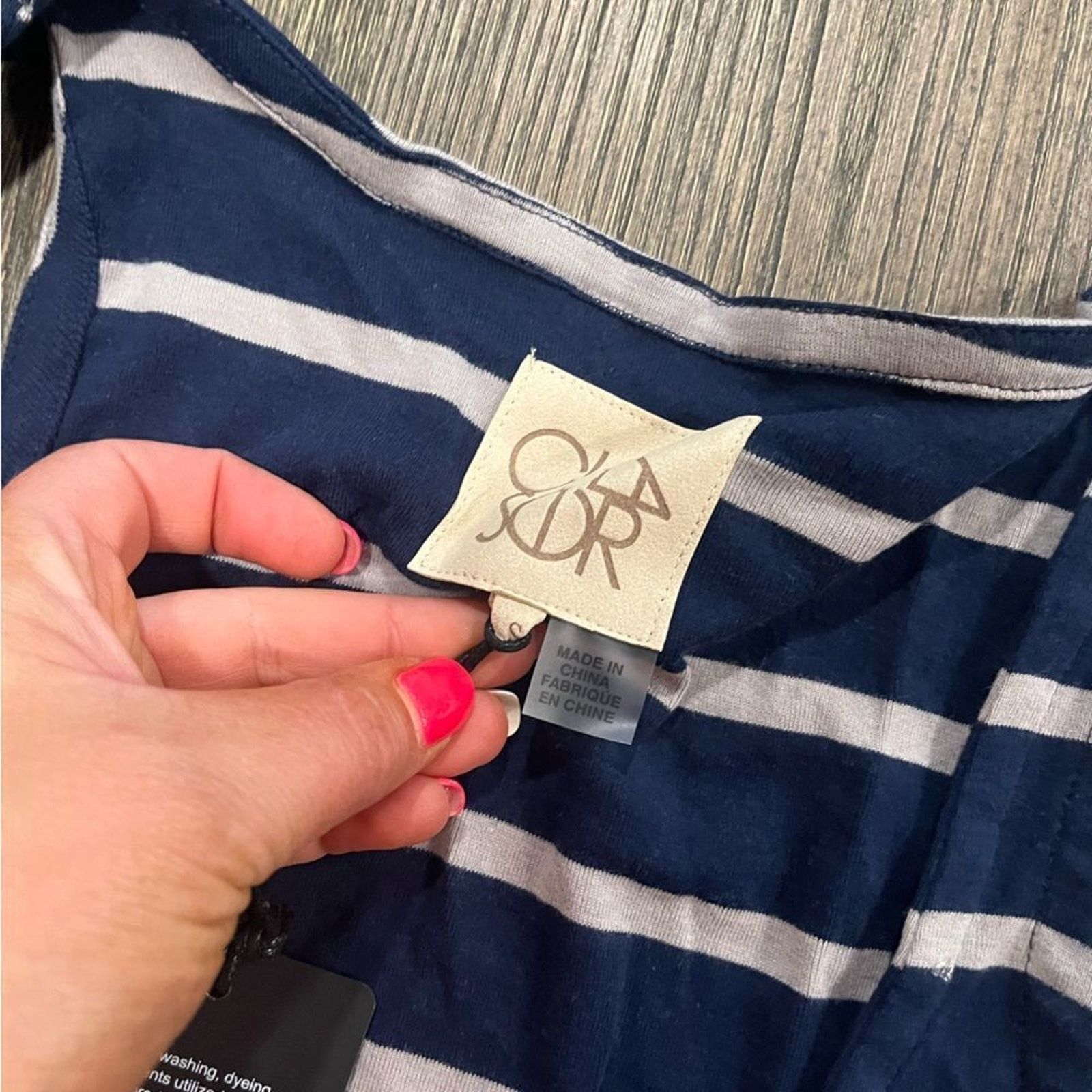 Vintage NWT Chaser Navy White Striped Tank Top Scoop Neck Size S Size S / US 4 / IT 40 - 2 Thumbnail
