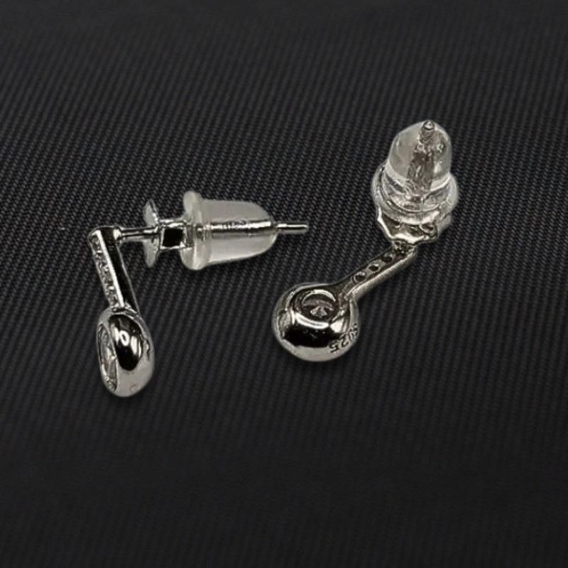 Other Stud Earrings Cubic Zirconia Rhodium Plated 925 Silver Size ONE SIZE - 2 Thumbnail