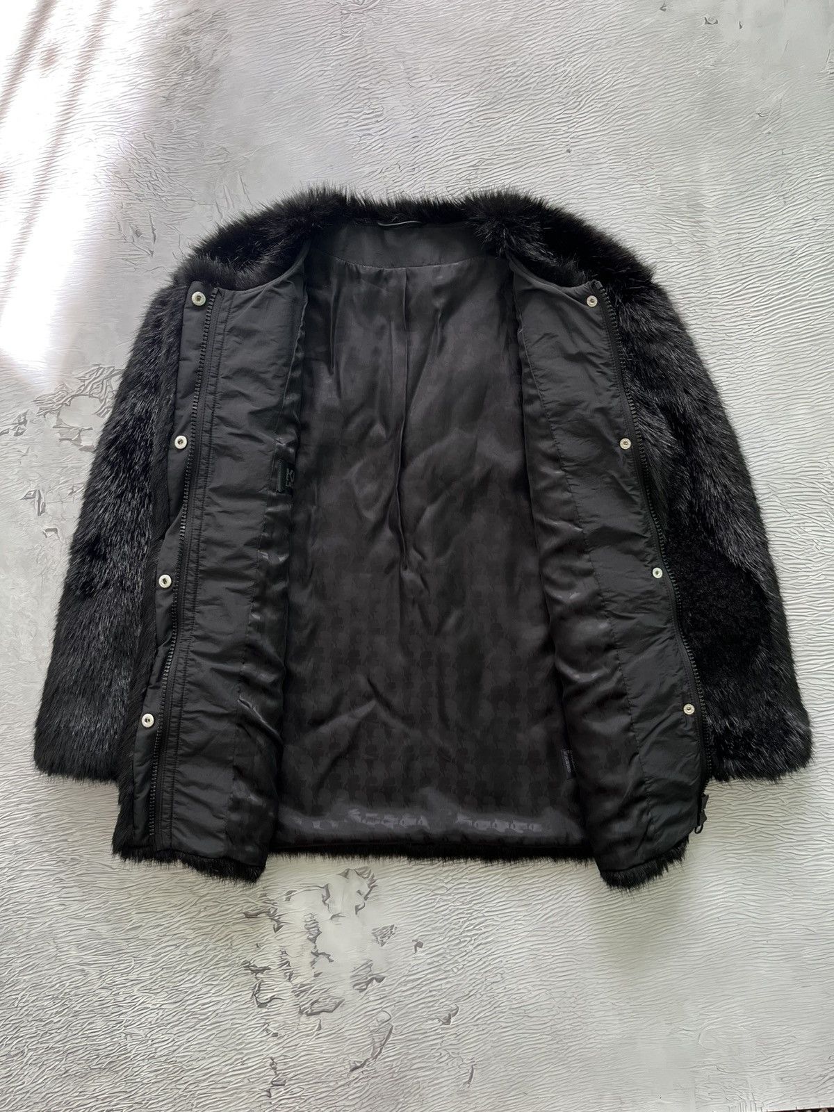 Karl Lagerfeld Karl Lagerfeld Faux Fur Coat Black Panther Jacket Luxury Size XS / US 0-2 / IT 36-38 - 6 Thumbnail