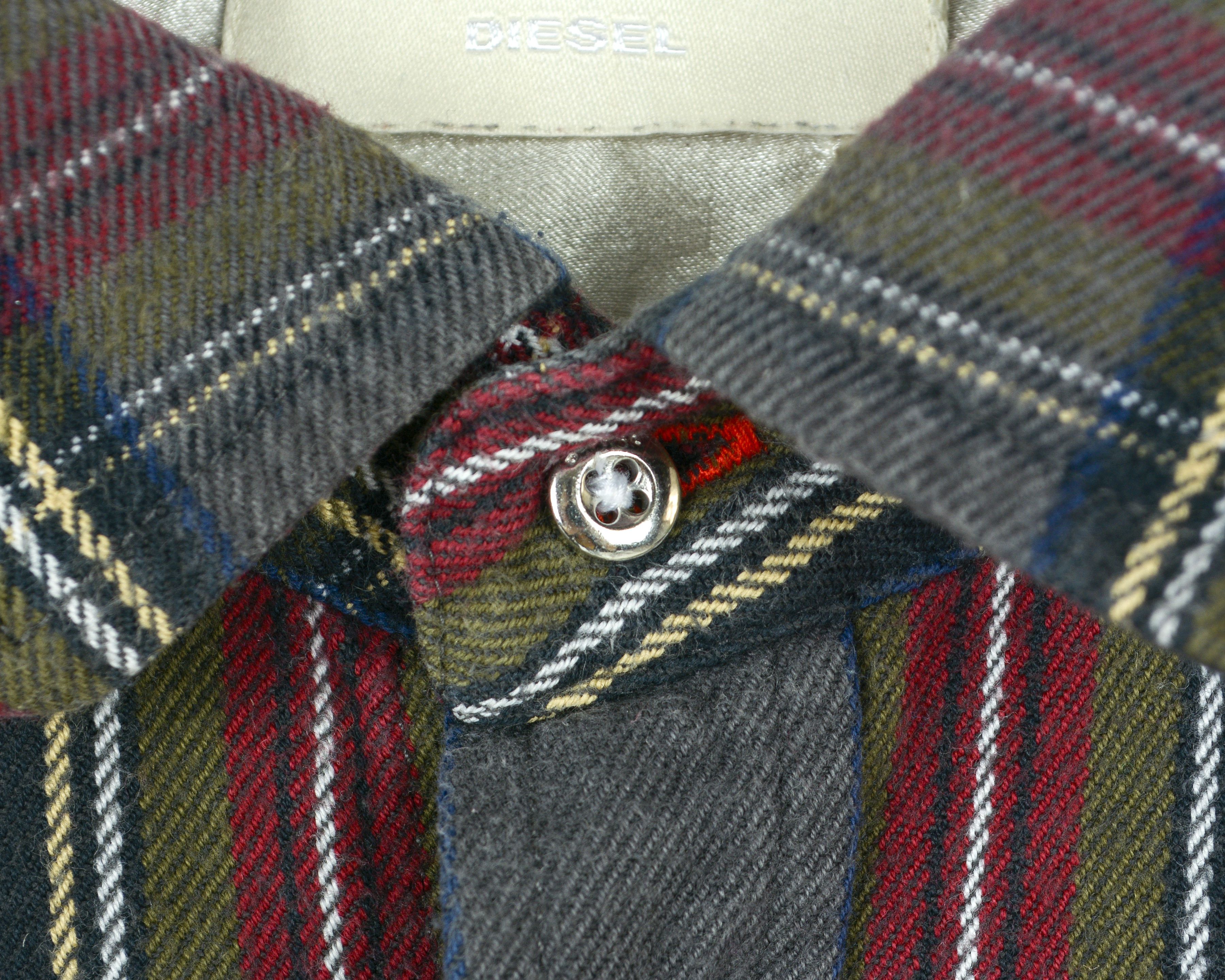 Diesel Men Casual Shirt S Long Sleeve Check Plaid Tartan Formal Top Size US S / EU 44-46 / 1 - 4 Thumbnail
