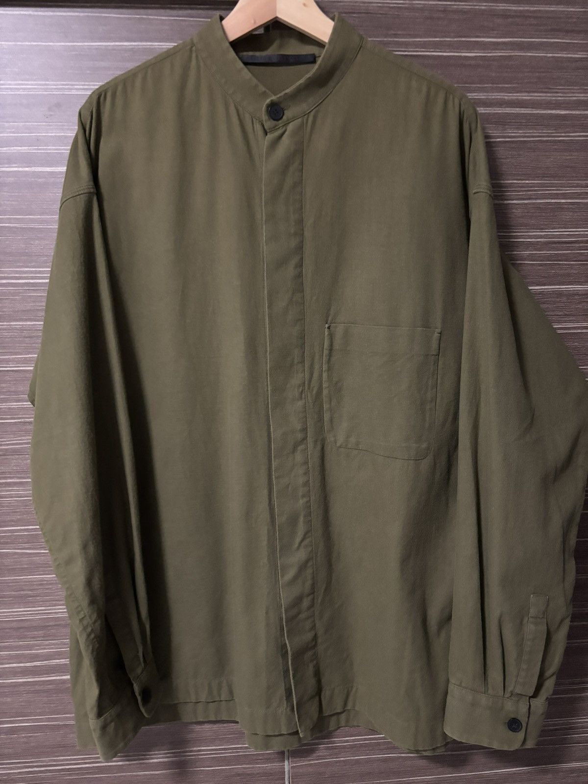 Haider Ackermann Olive Cotton Shirt