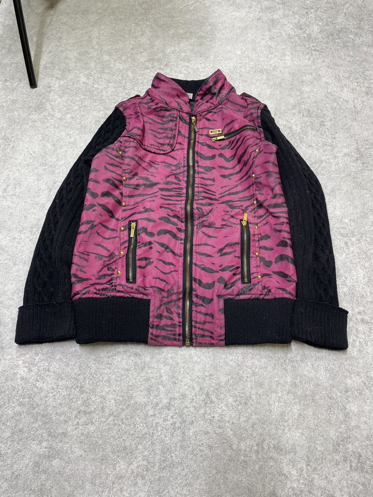 If Six Was Nine × Japanese Brand × Le Grande Bleu (L.G.B.) WCJ Leopard Knit Bomber — 2000s Tokyo Energy Size US M / EU 48-50 / 2 - 3 Thumbnail