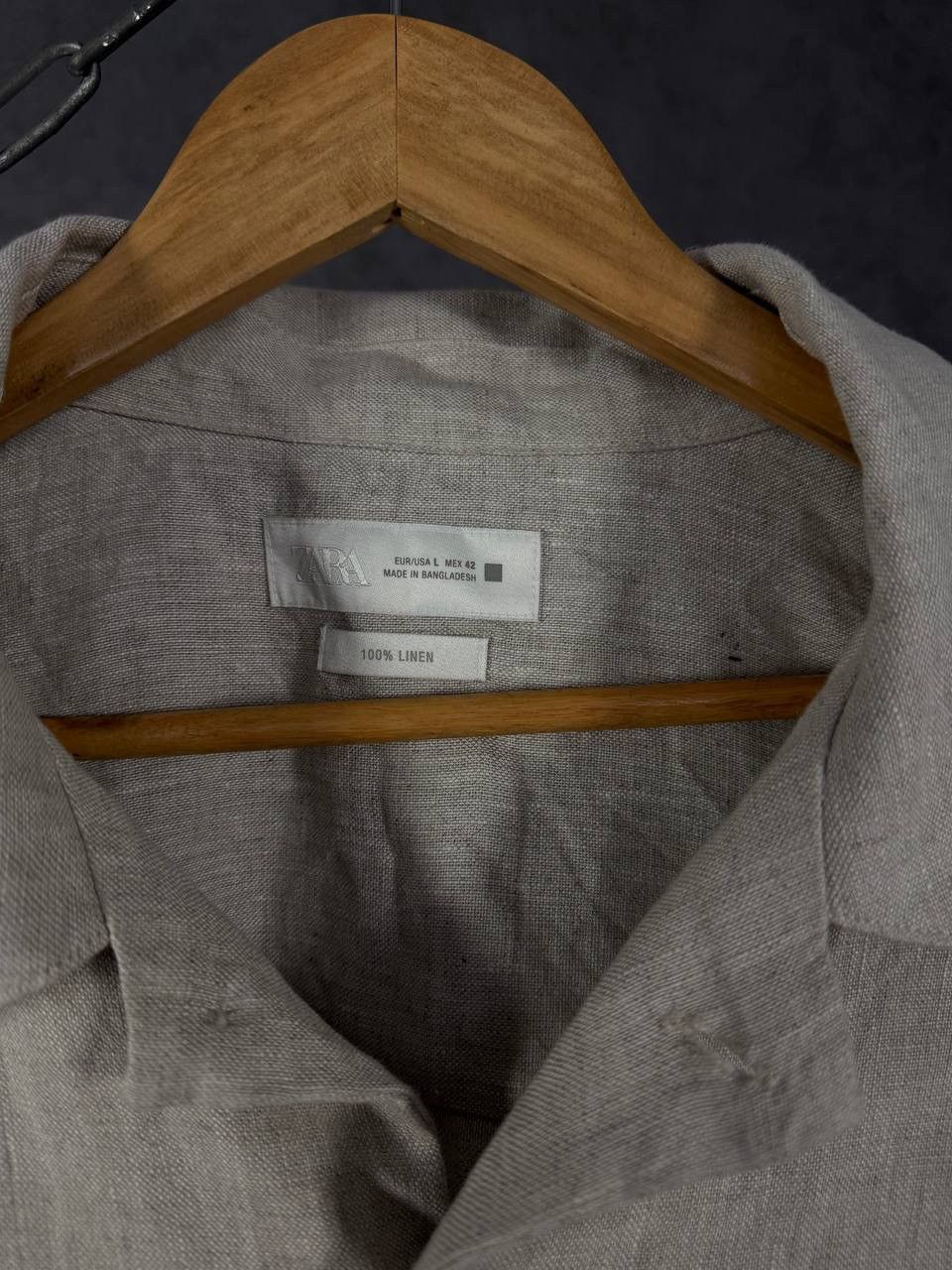 Zara Zara Man designer 100% linen shirt Size US L / EU 52-54 / 3 - 3 Thumbnail