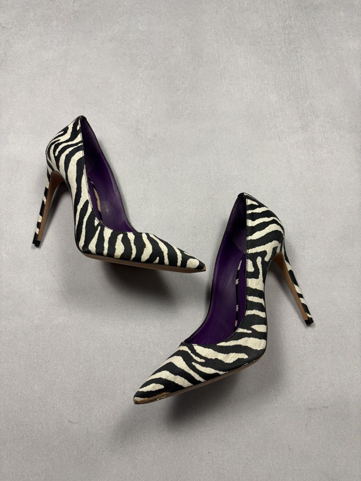 Dsquared2 Dsquared2 Zebra Print Pointed Toe Heels Pumps EU38 Archival Size US 8 / IT 38 - 1 Thumbnail