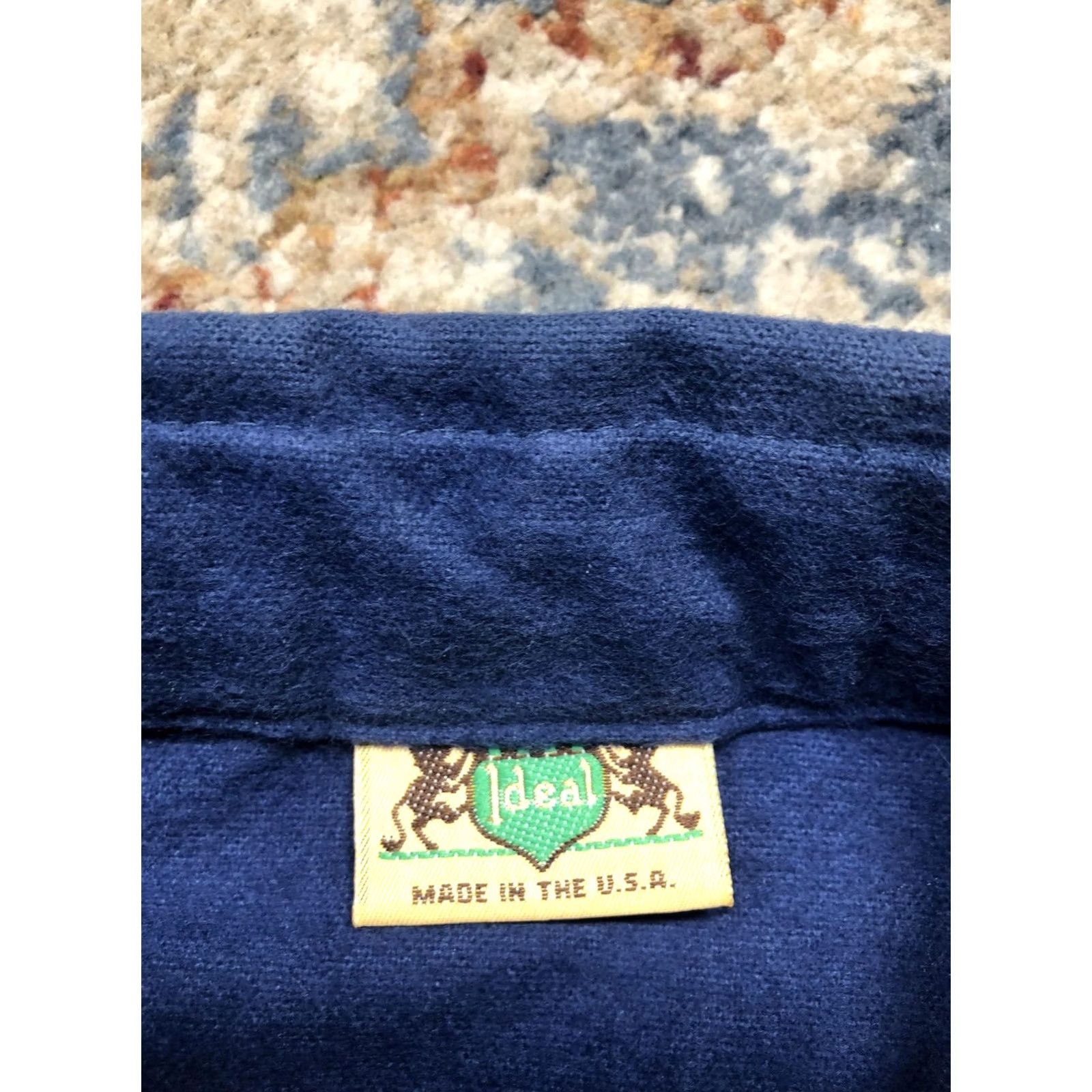 IDEA VINTAGE Ideal Shirt Mens 2XL Blue Flannel Duck Embroidered Hunting Made USA Size US XXL / EU 58 / 5 - 7 Thumbnail