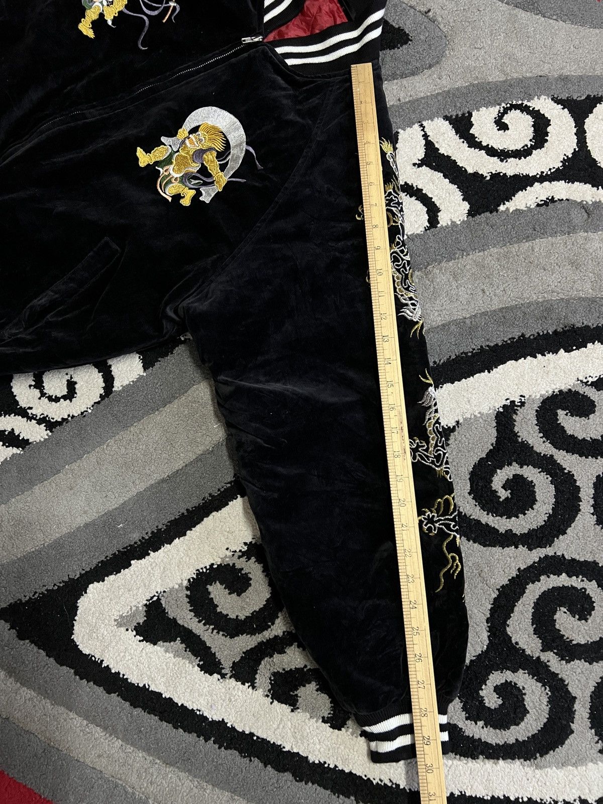 Japanese Brand Velvet Sukajan Souvenir Jacket 80s Fujin Raijin Embroidery Size US M / EU 48-50 / 2 - 16 Thumbnail