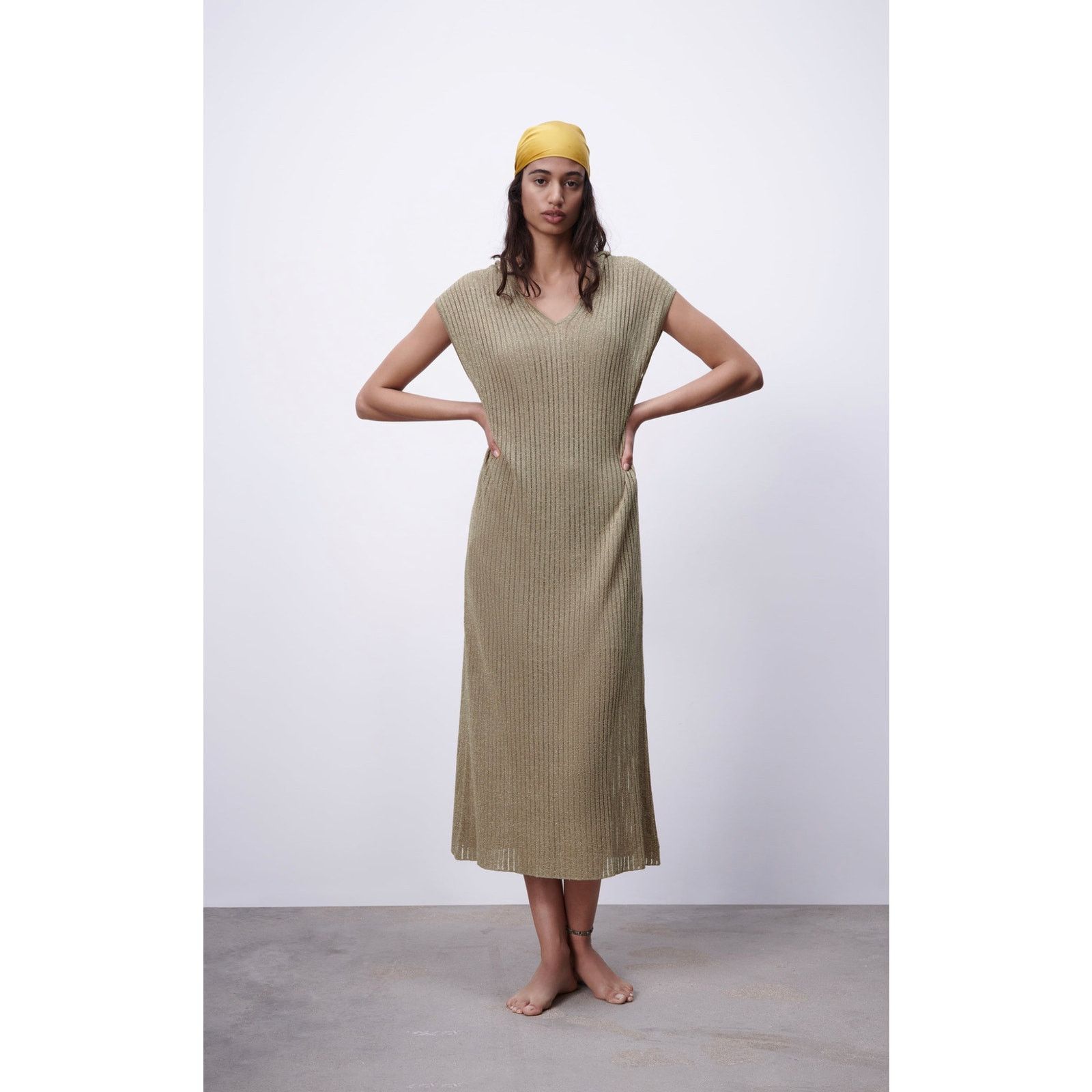 Zara ZARA METALLIC THREAD KNIT TUNIC Size S / US 4 / IT 40 - 3 Thumbnail