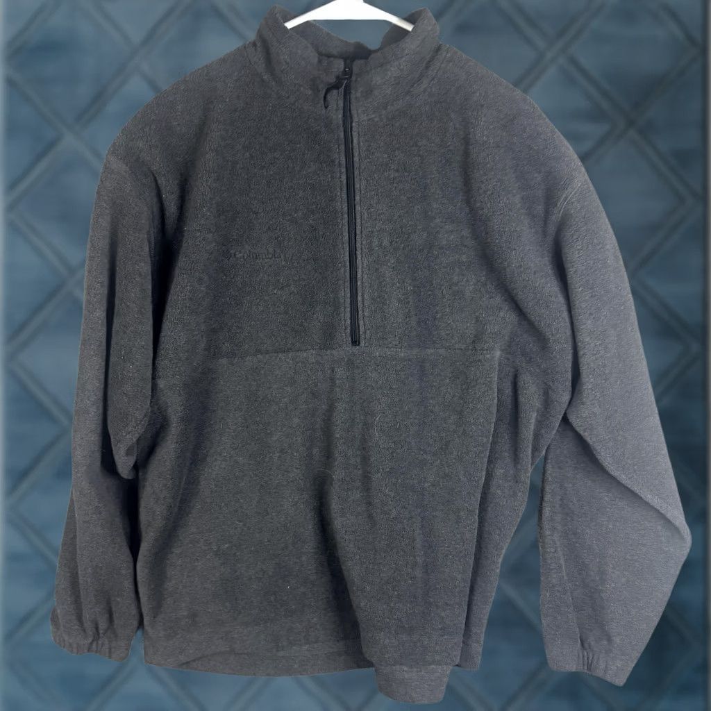 Vintage Columbia Fleece Jacket Mens XL Gray 1/4 Zip Pullover Stand Collar Outdoor Casual Warm Windbreaker Jacket Mens XL Gray Size US XL / EU 56 / 4 - 1 Thumbnail