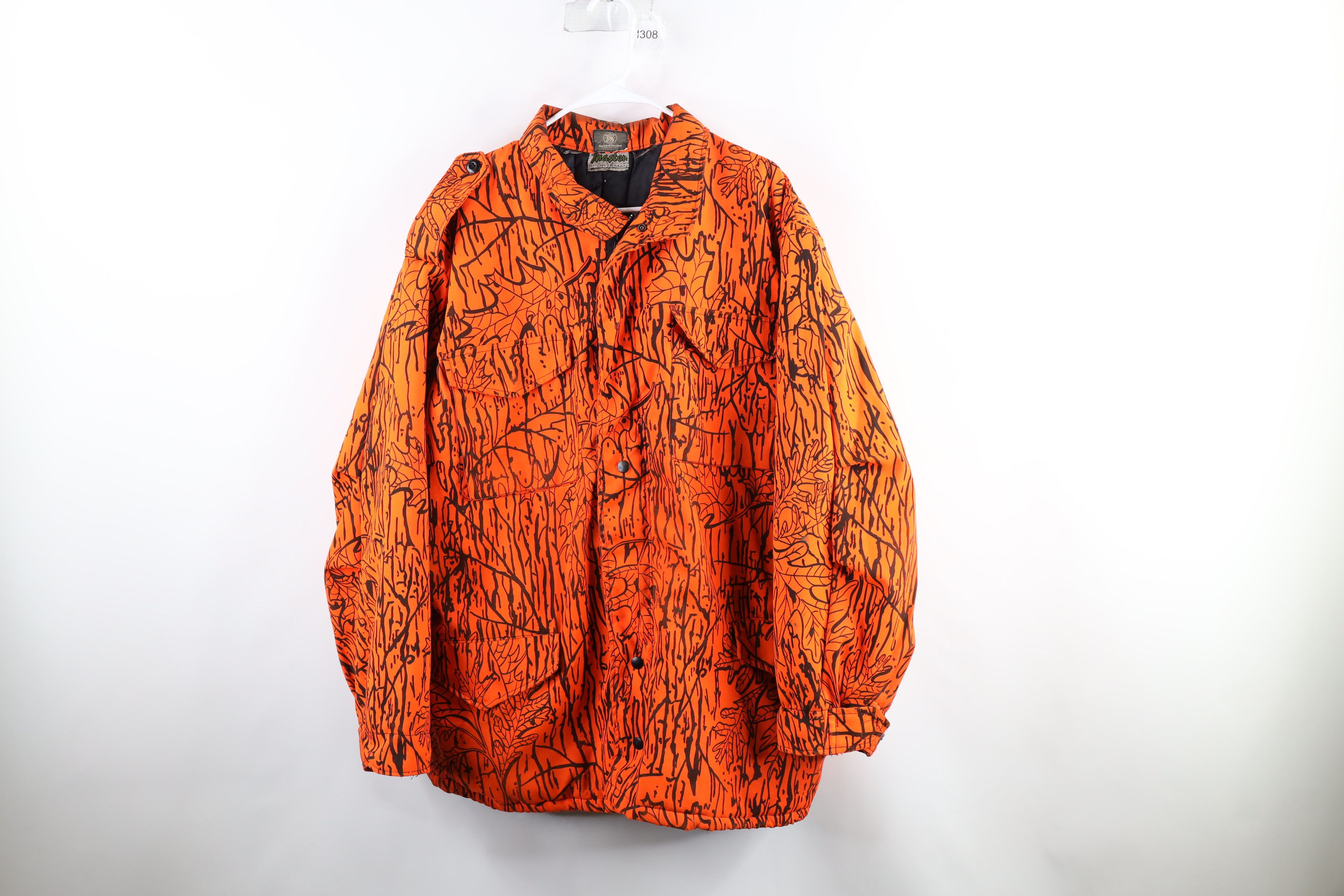 Vintage 90s Smith Wesson Camouflage Jacket Blaze Orange