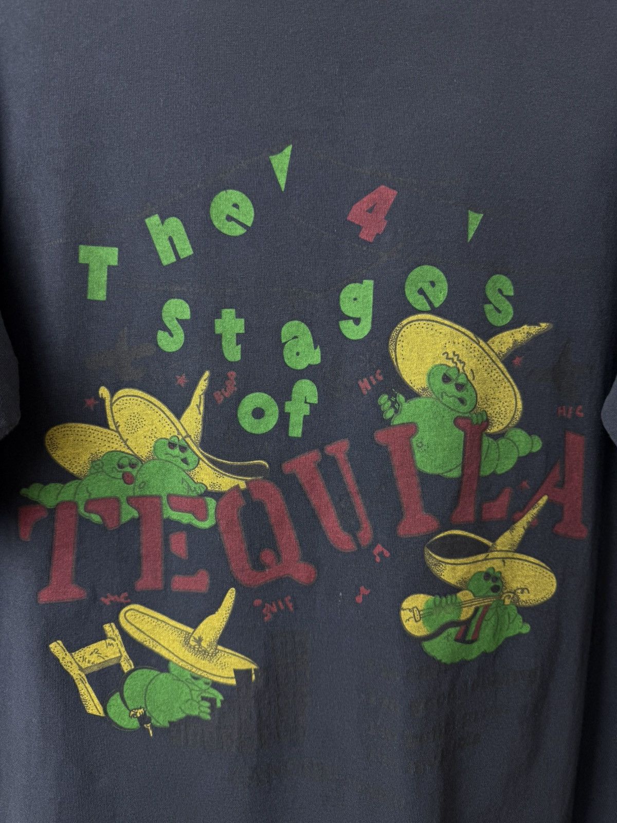 Band Tees 00’s Vintage The 4 Stages Of Tequila T Shirt Cowboy Rare Size US L / EU 52-54 / 3 - 2 Thumbnail