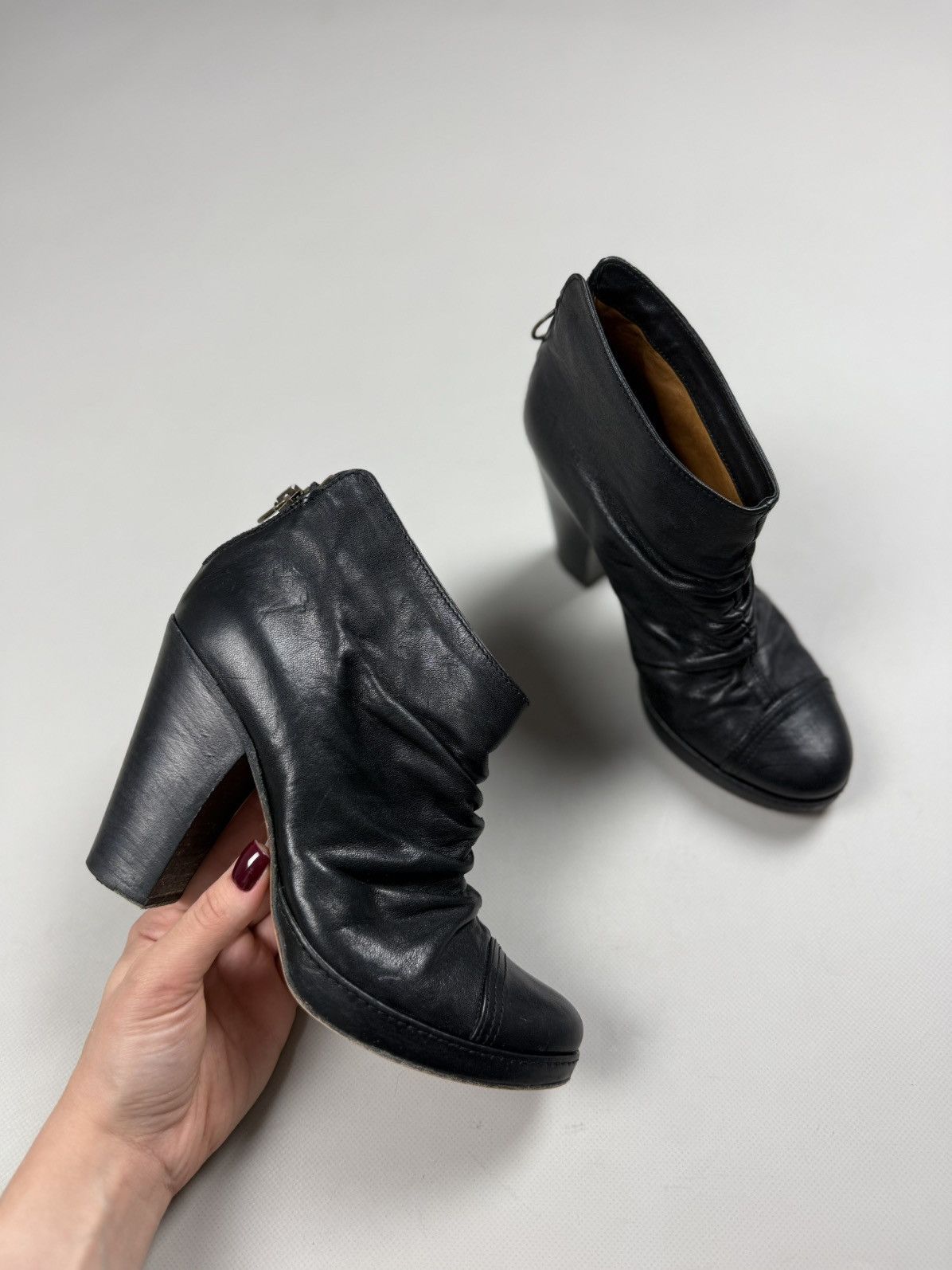 Fiorentini + Baker Fiorentini Baker Leather Avant-Garde Heeled Boots Shoes Size US 6.5 / IT 36.5 - 5 Thumbnail