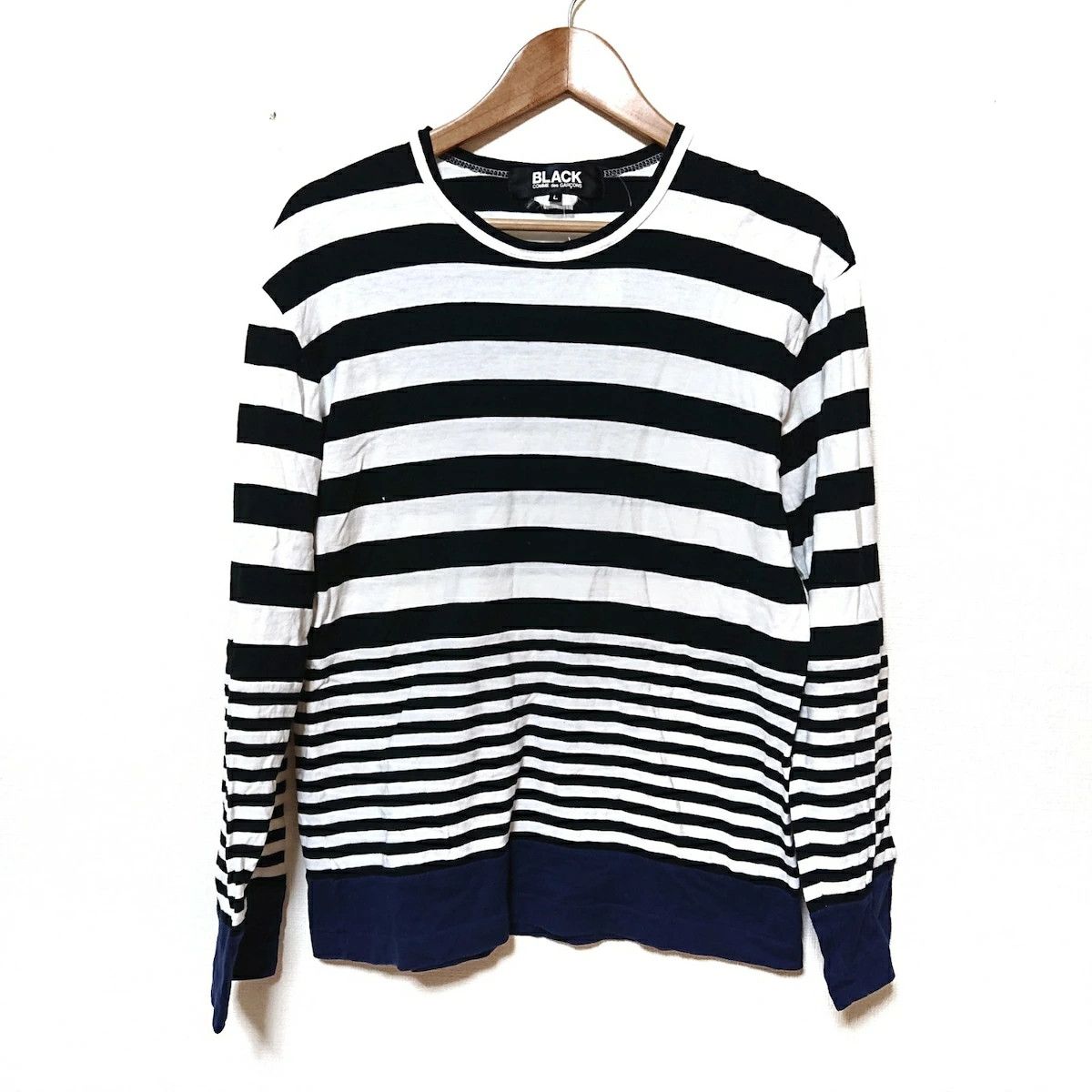 Comme des Garcons Black T-Shirts Long Sleeve Crew Neck Striped Multicolor Size US L / EU 52-54 / 3 - 1 Thumbnail