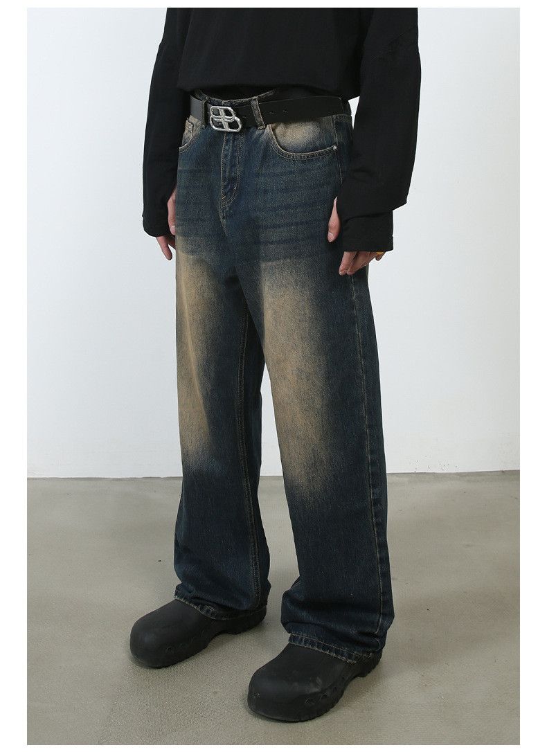 Japanese Brand × Jean Washed vintage distressed straight loose jeans Size US 34 / EU 50 - 4 Thumbnail