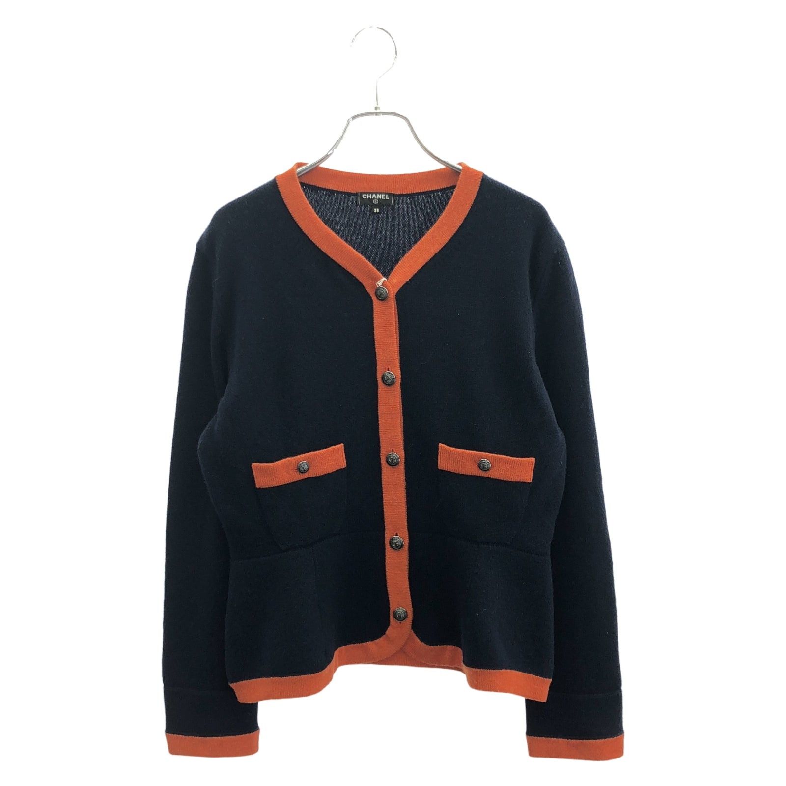 Chanel Chanel Cardigan Cashmere Navy Size ONE SIZE - 1 Thumbnail