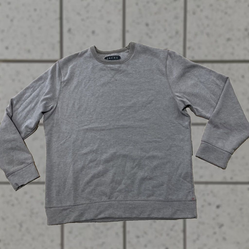 Vintage JACHS Lounge Sweater Men L Gray Tan Fleece Lined Sweatshirt Active Athleisure L Size US L / EU 52-54 / 3 - 1 Thumbnail