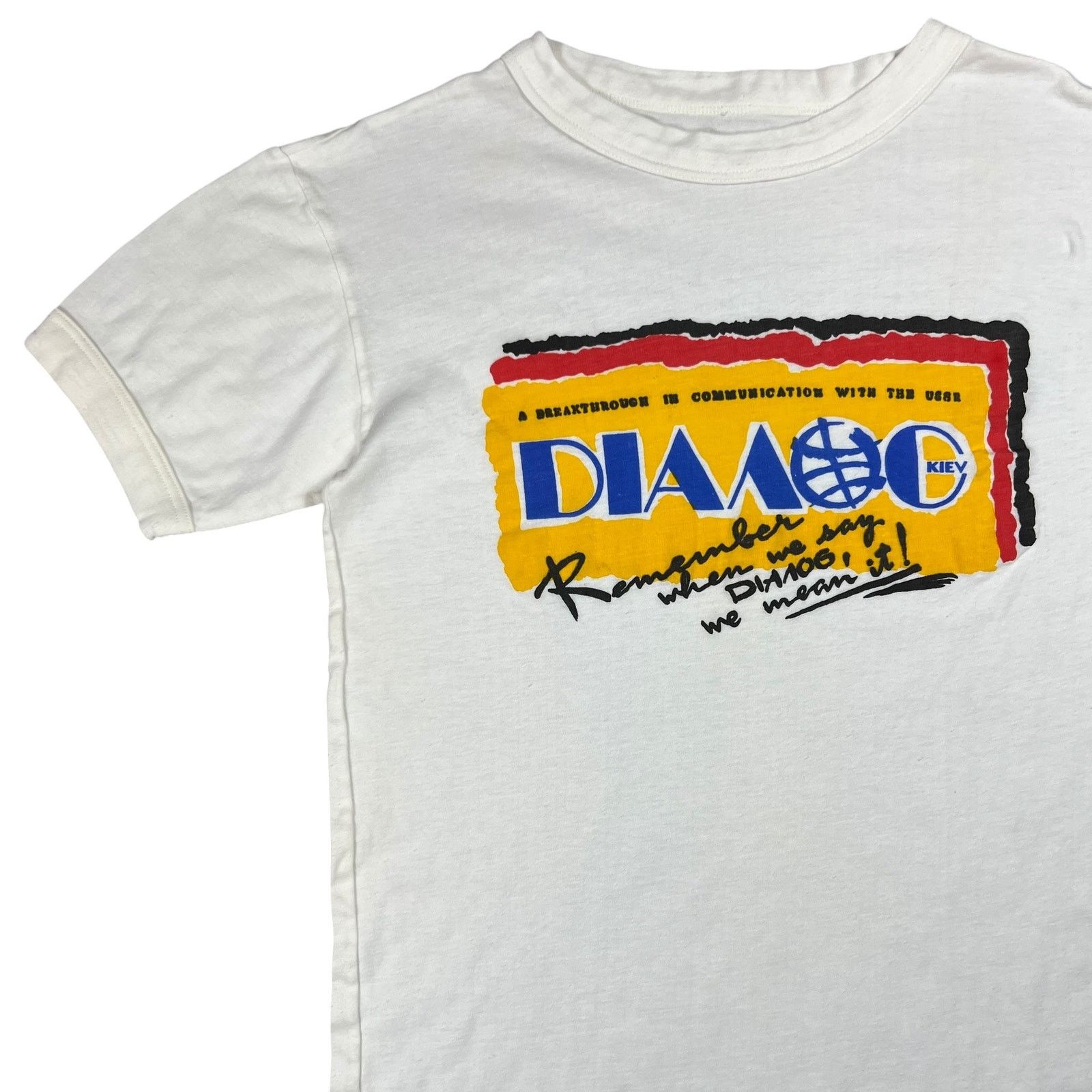 Vintage 1980s Breakthrough in communications with the USSR Kiev tee Size US M / EU 48-50 / 2 - 4 Thumbnail