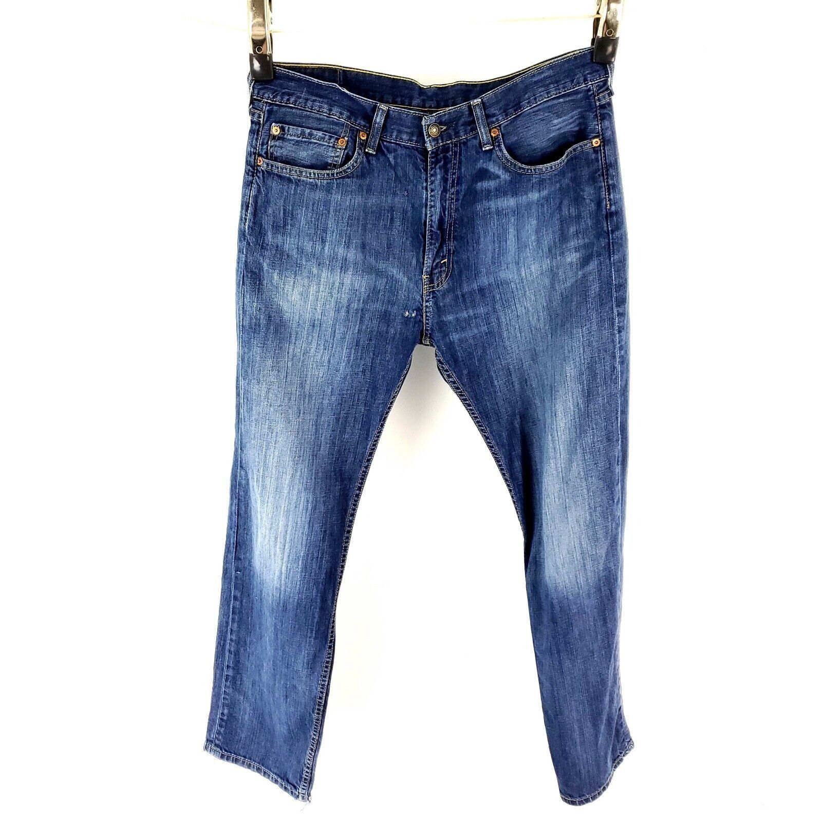 Levi's Levi's 505 Straight Regular Fit Blue Jeans 34/31 Enzyme Ston Size US 34 / EU 50 - 7 Thumbnail