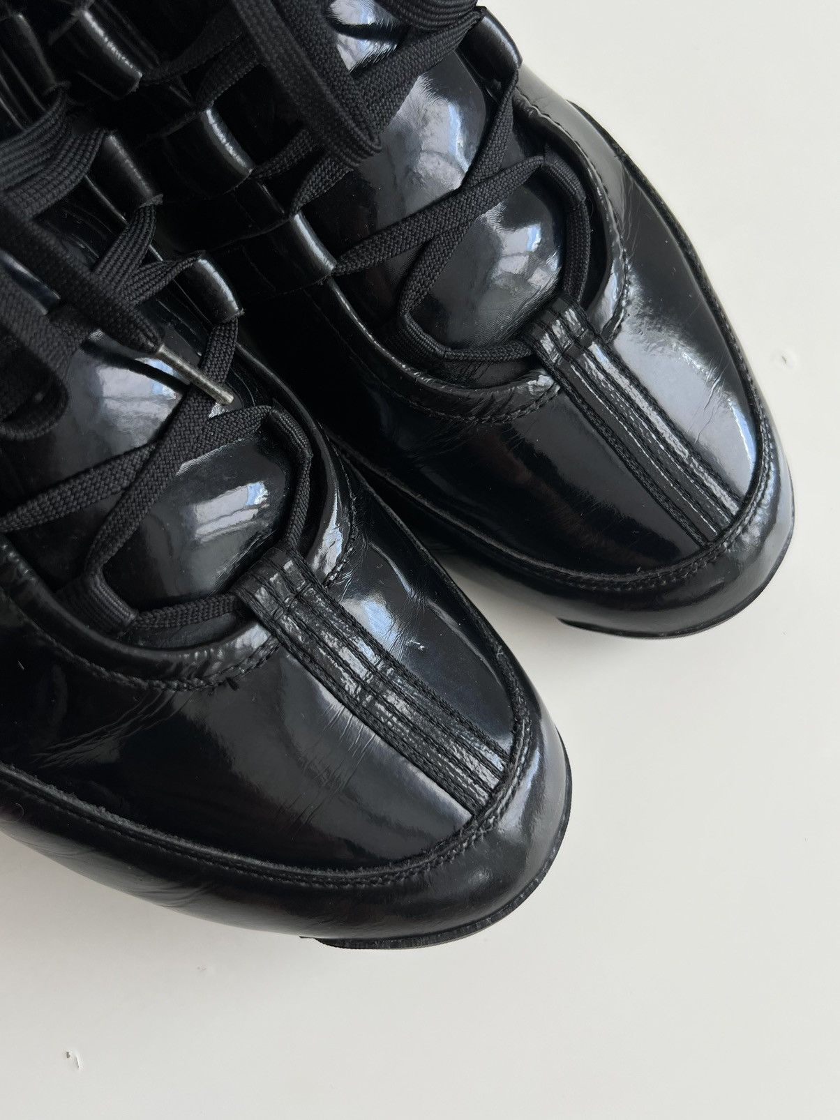 Y-3 🔥F/W08 Y-3 Yohji Yamamoto x Adidas Boxing Patent Sneakers Size US 10.5 / EU 43-44 - 7 Thumbnail