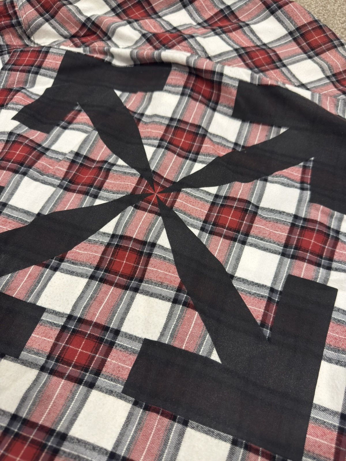Off-White OFF-WHITE ALLOVER CHECK FLANNEL ARROW SHIRT Size US XL / EU 56 / 4 - 5 Thumbnail