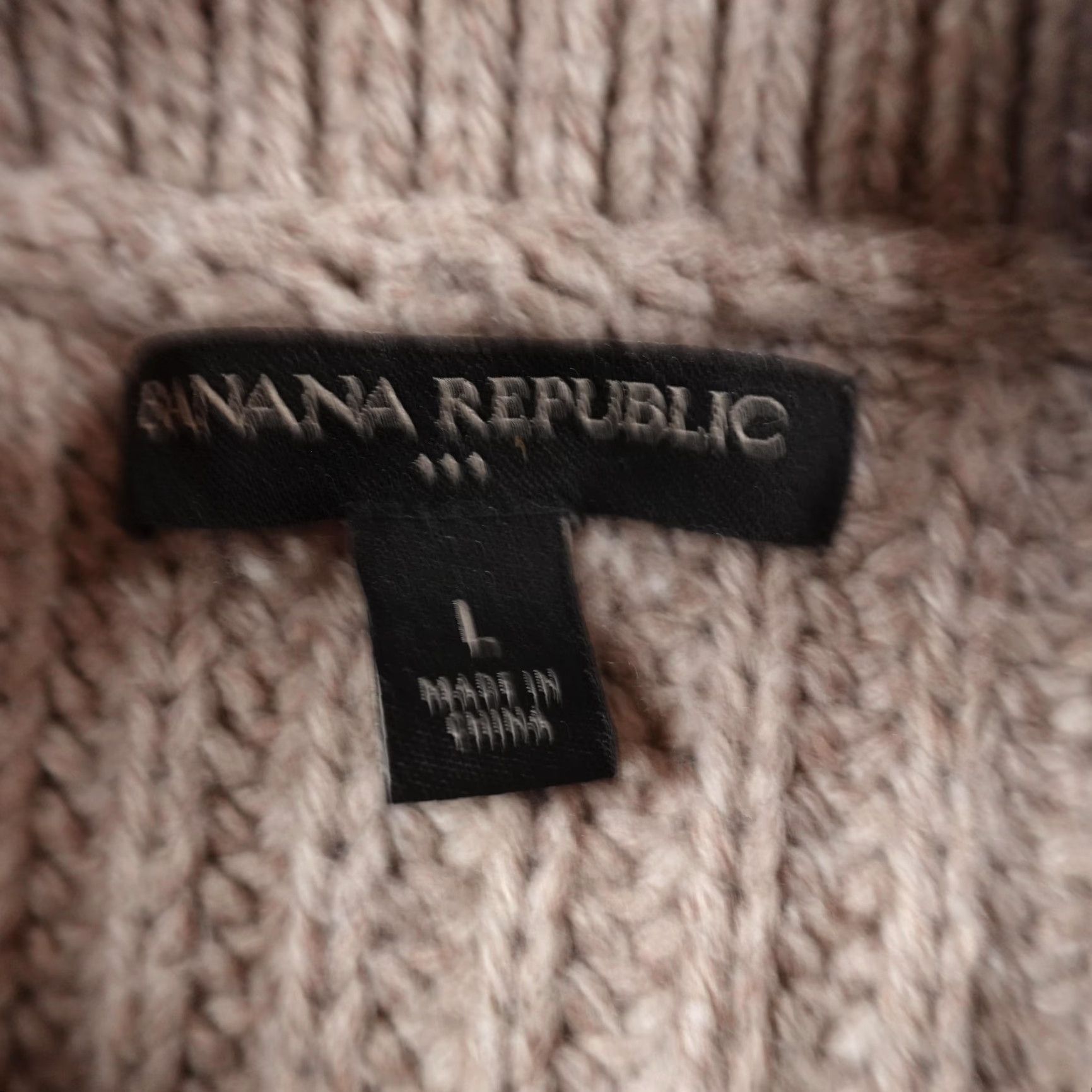 Banana Republic Banana Republic Sweater Womens L Brown Cable Knit Pullover Cowl Turtleneck Tunic Size L / US 10 / IT 46 - 4 Thumbnail