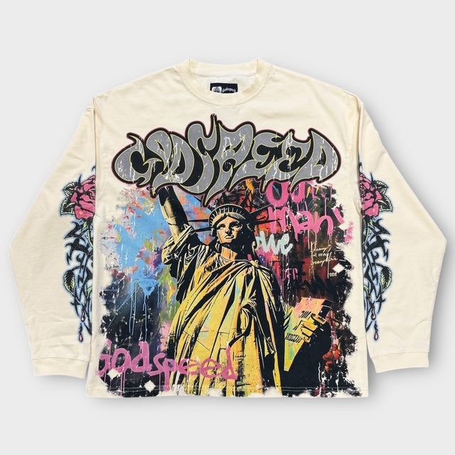 Godspeed Godspeed 'Vandal' LS Bone Tee Size US S / EU 44-46 / 1 - 1 Thumbnail