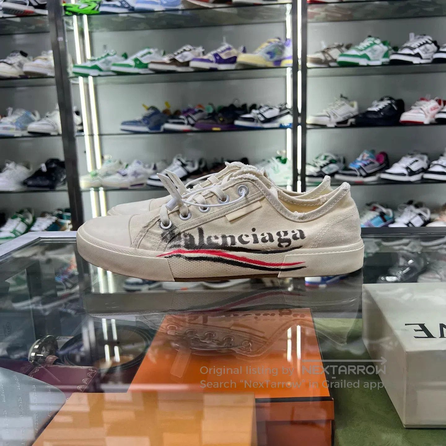 Balenciaga balenciaga worn canvas sneakers size 41. Size US 8 / EU 41 - 3 Thumbnail