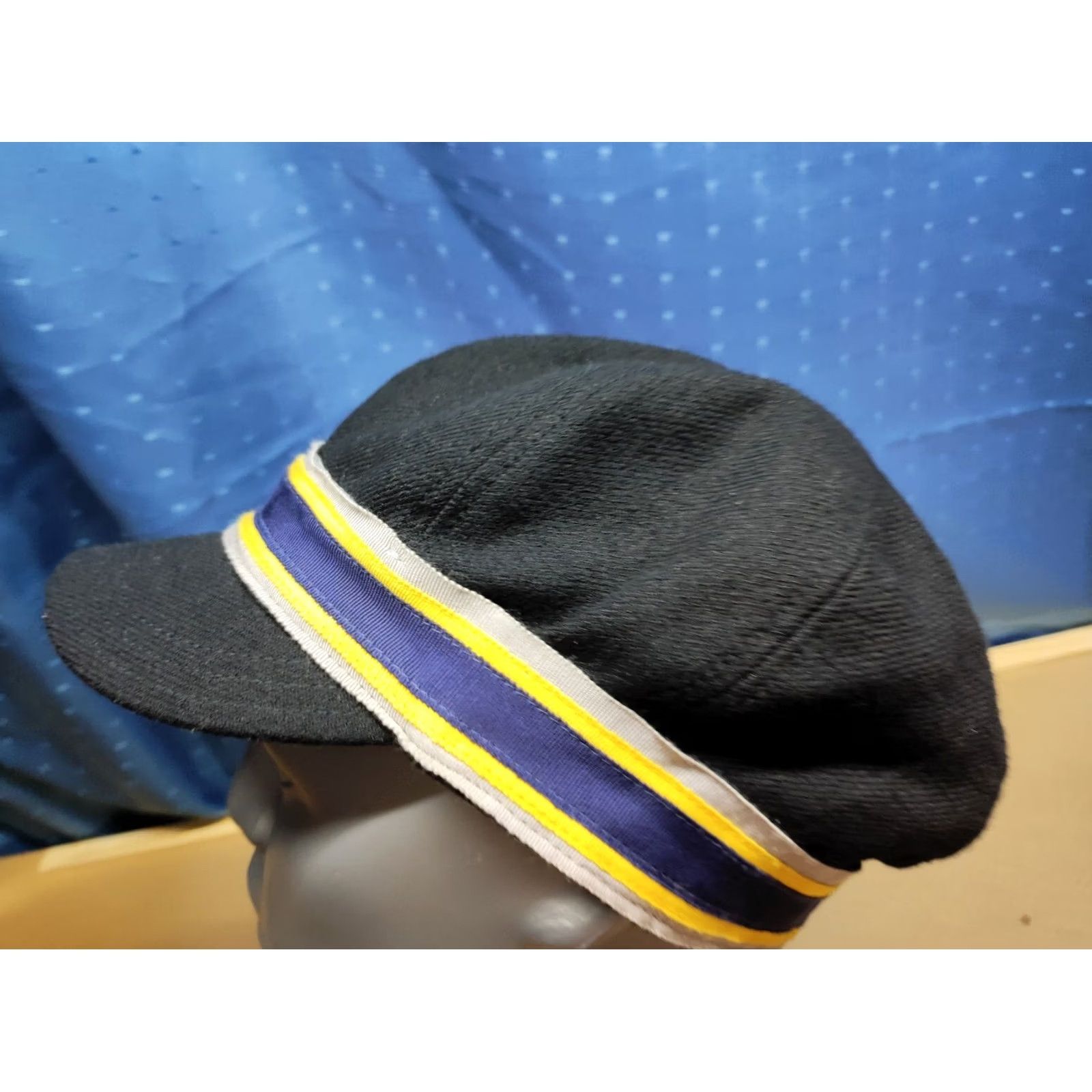 Juicy Couture Juicy Couture Beret Hat Fiddler Yachting Cap Size M Black Lined Cruise Womens Beret/Casual Hat Size ONE SIZE - 7 Thumbnail