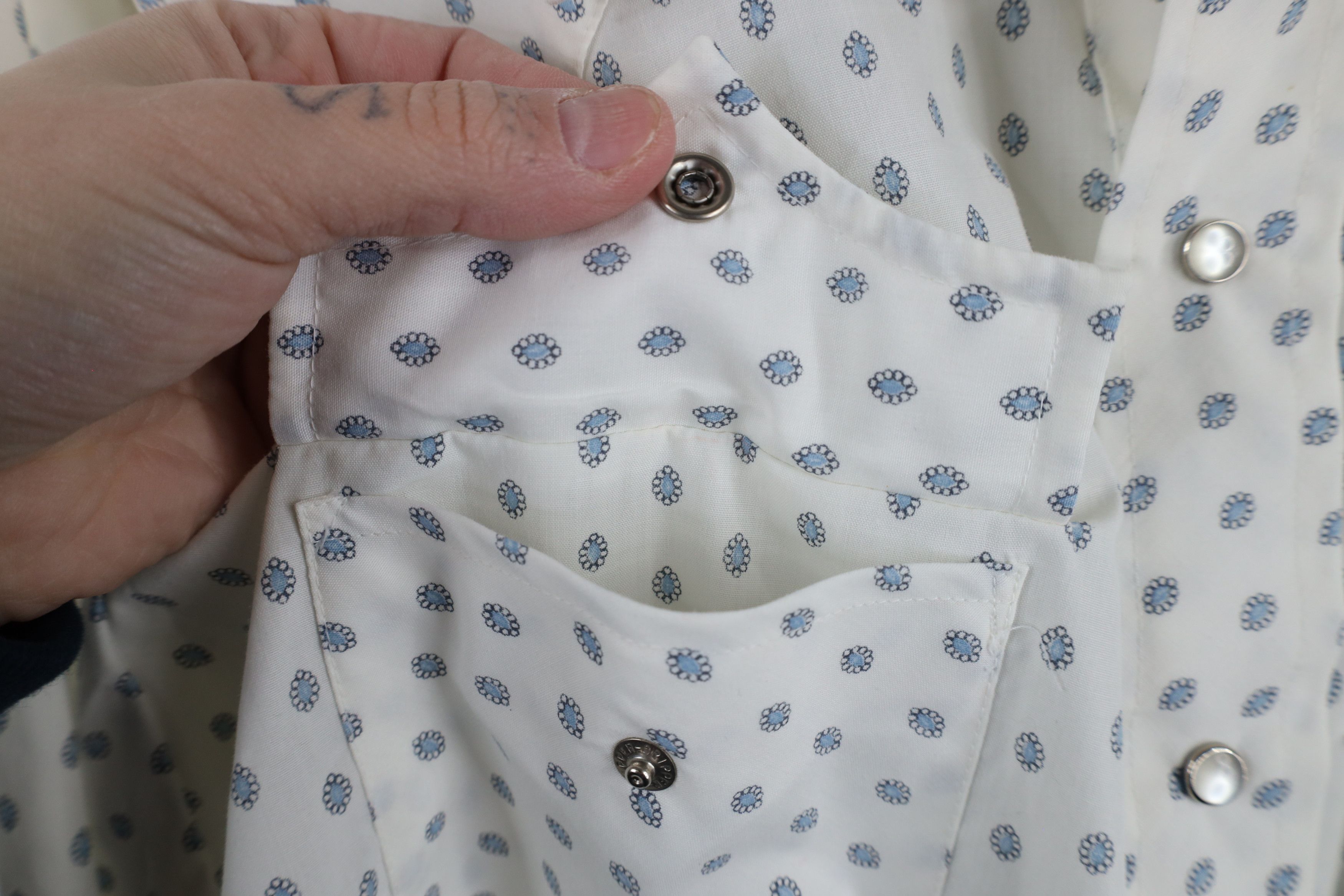 Vintage Vintage 70s Rockabilly Western Cowboy Snap Button Shirt Size US M / EU 48-50 / 2 - 8 Thumbnail
