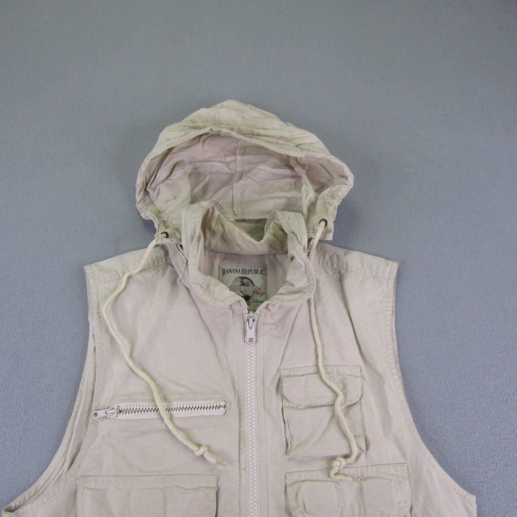 Banana Republic VINTAGE Banana Republic Vest Mens Small Khaki Tan Safari Travel Photographer Zip Full Zip Hooded Pockets 90s Outdoor Shirt Mens Size US S / EU 44-46 / 1 - 7 Thumbnail